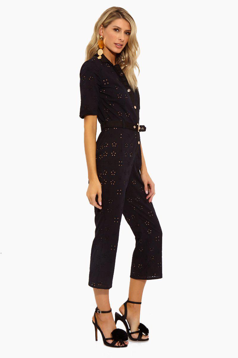 black eyelet jumpsuit