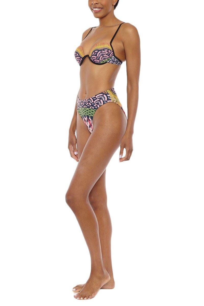 Andrea Iyamah Synthetic High Cut High Waist Bikini Bottom - Sonya Print -  Lyst