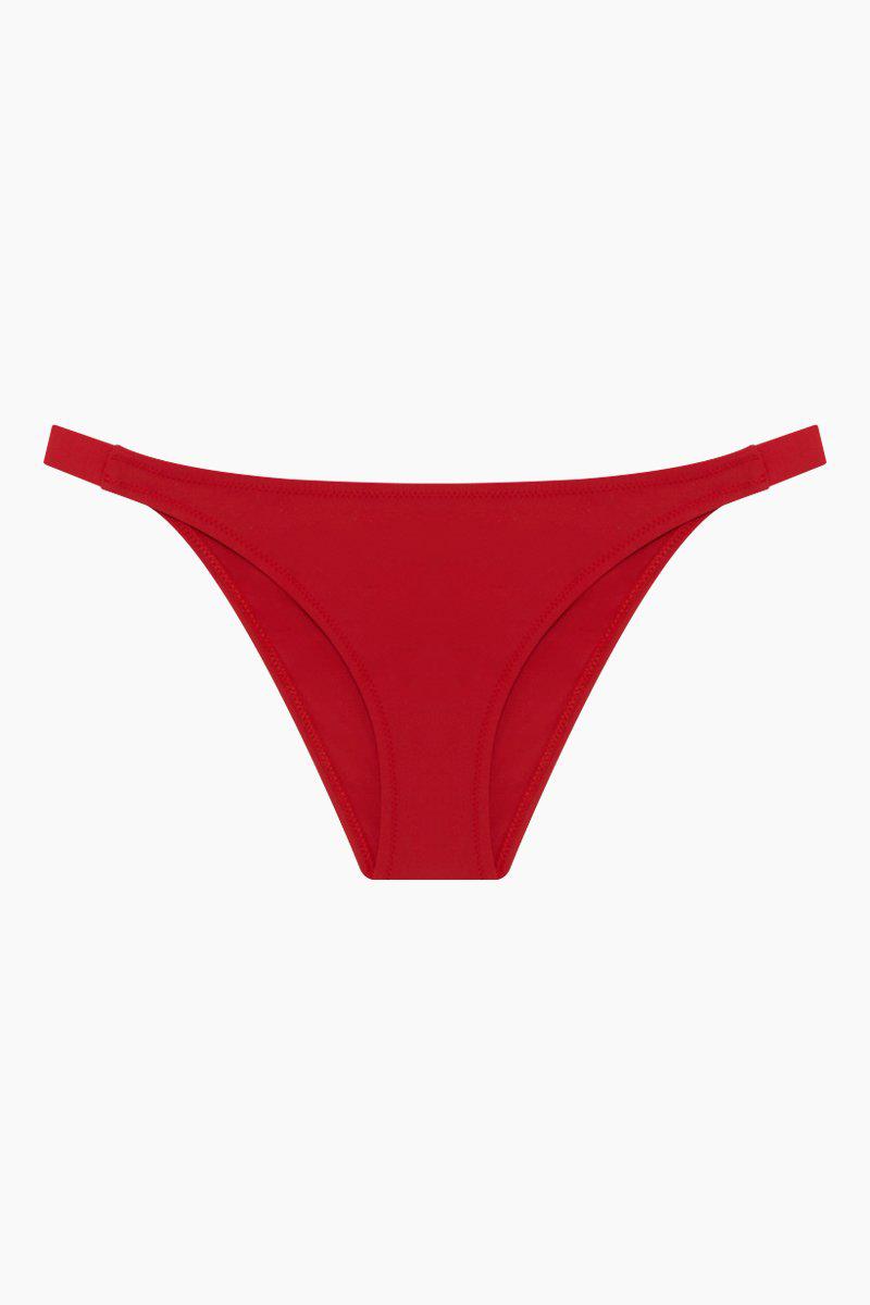 Evarae Nephele Skinny Strap Bikini Bottom Bright Red Matte Save 16