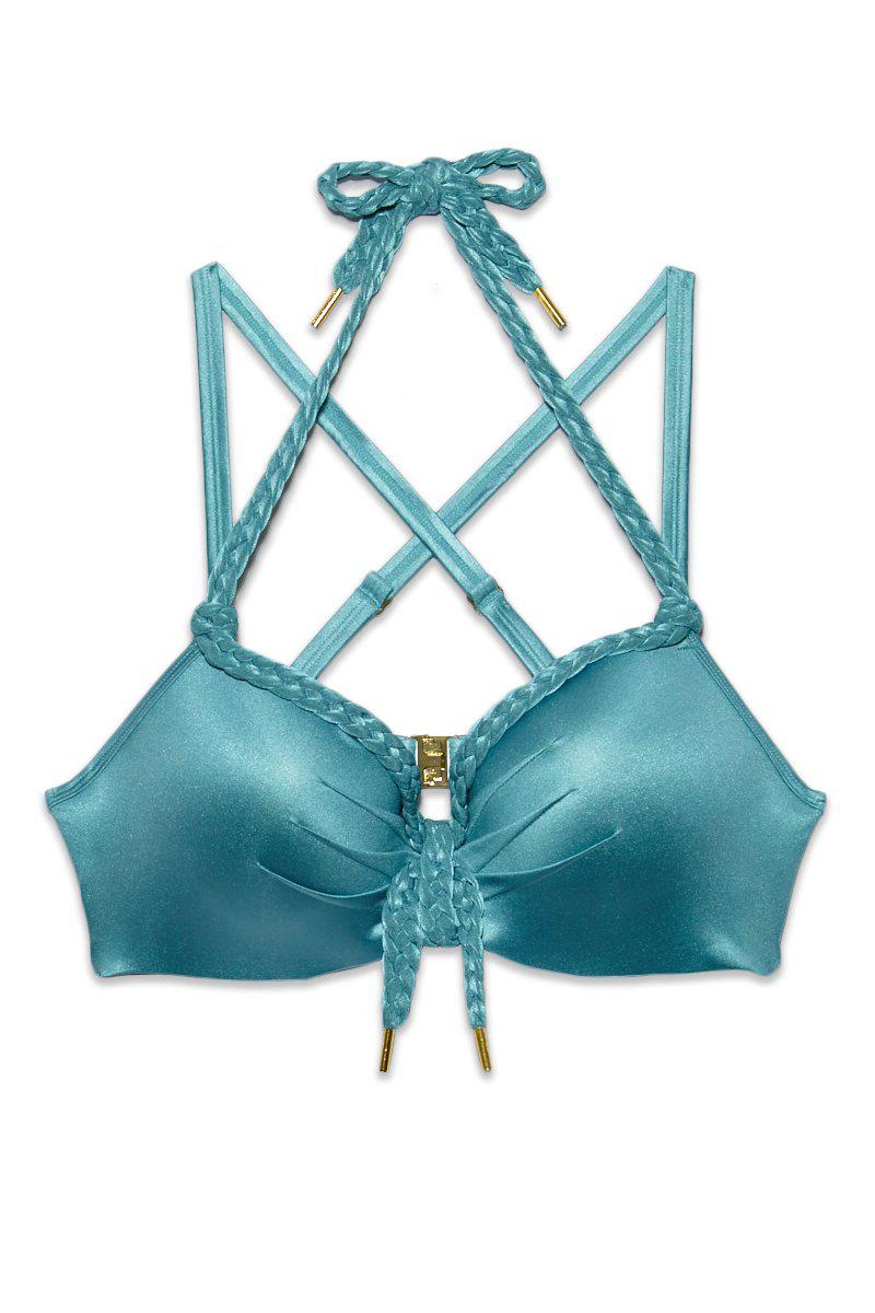 Marlies Dekkers Holi Glamour Wired Padded Big Bust Bikini Top Aqua