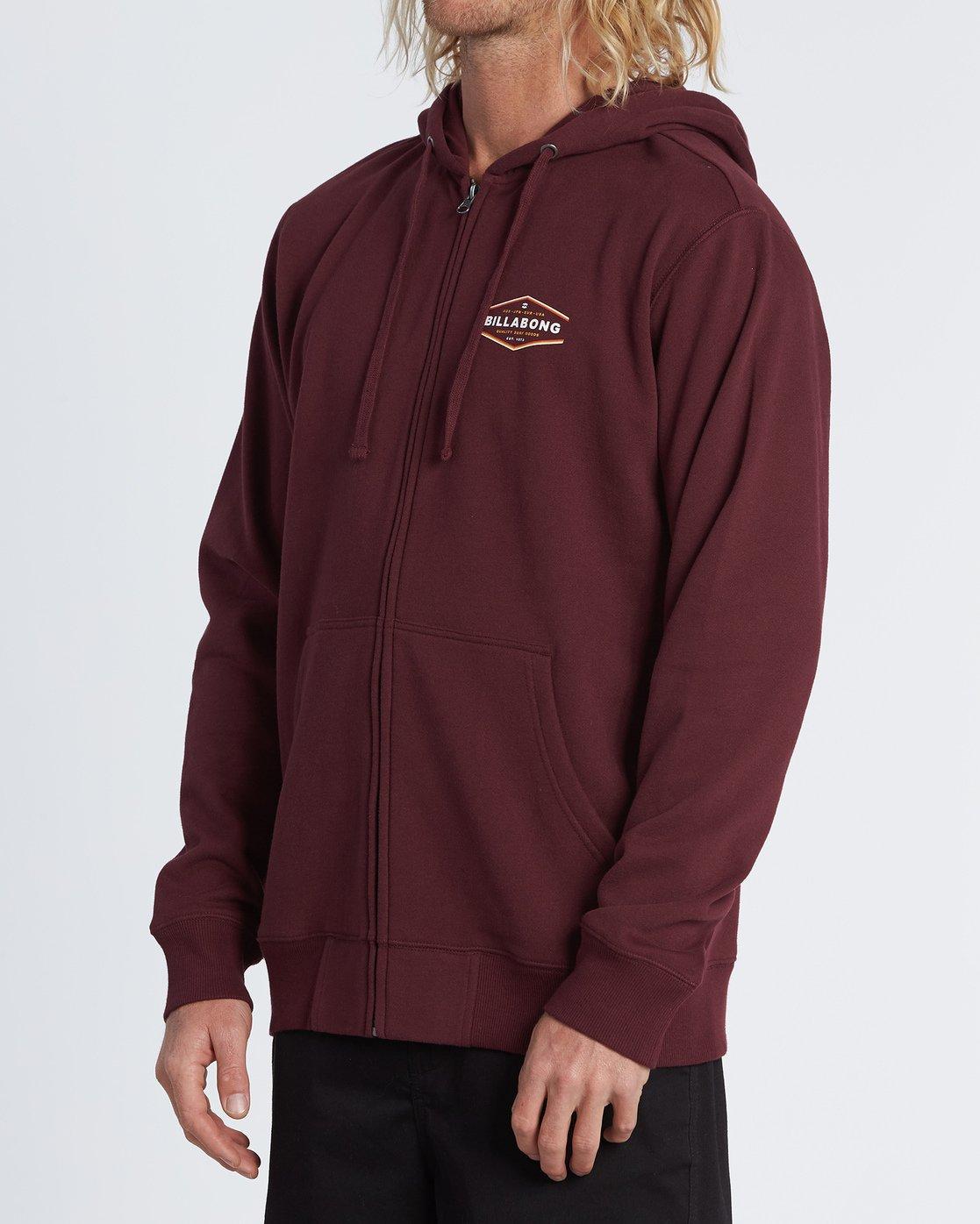 Billabong Fleece Pacific Zip Hoodie in Red for Men Lyst