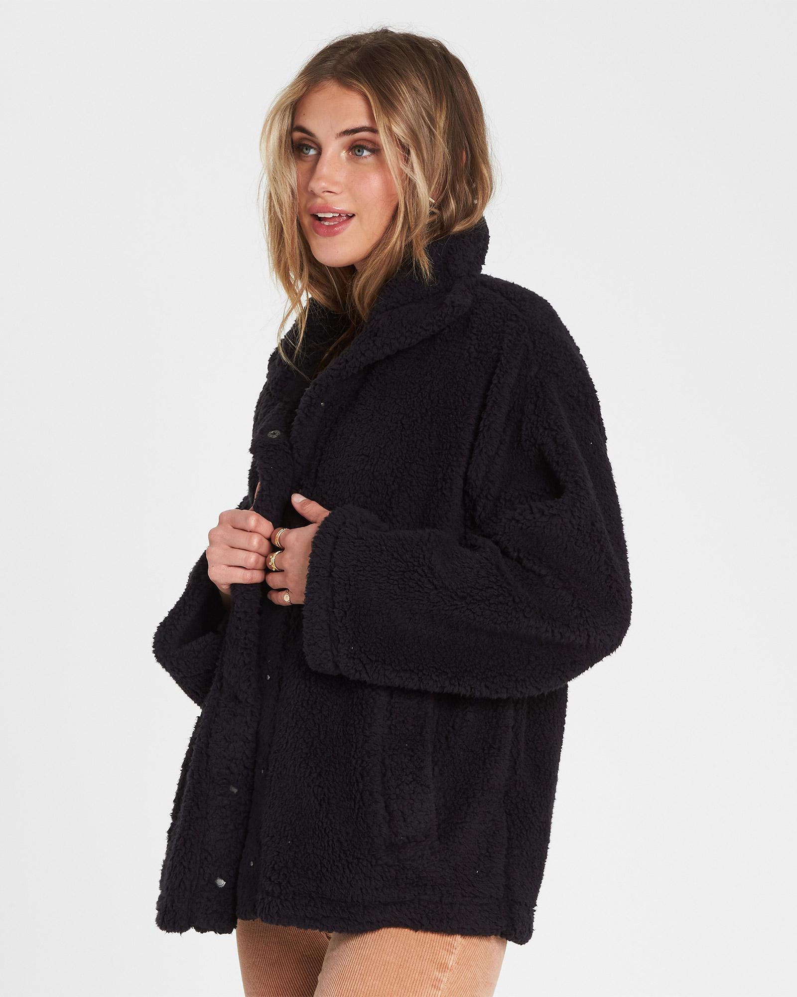 Lyst - Billabong Cozy Days Fleece Jacket in Black