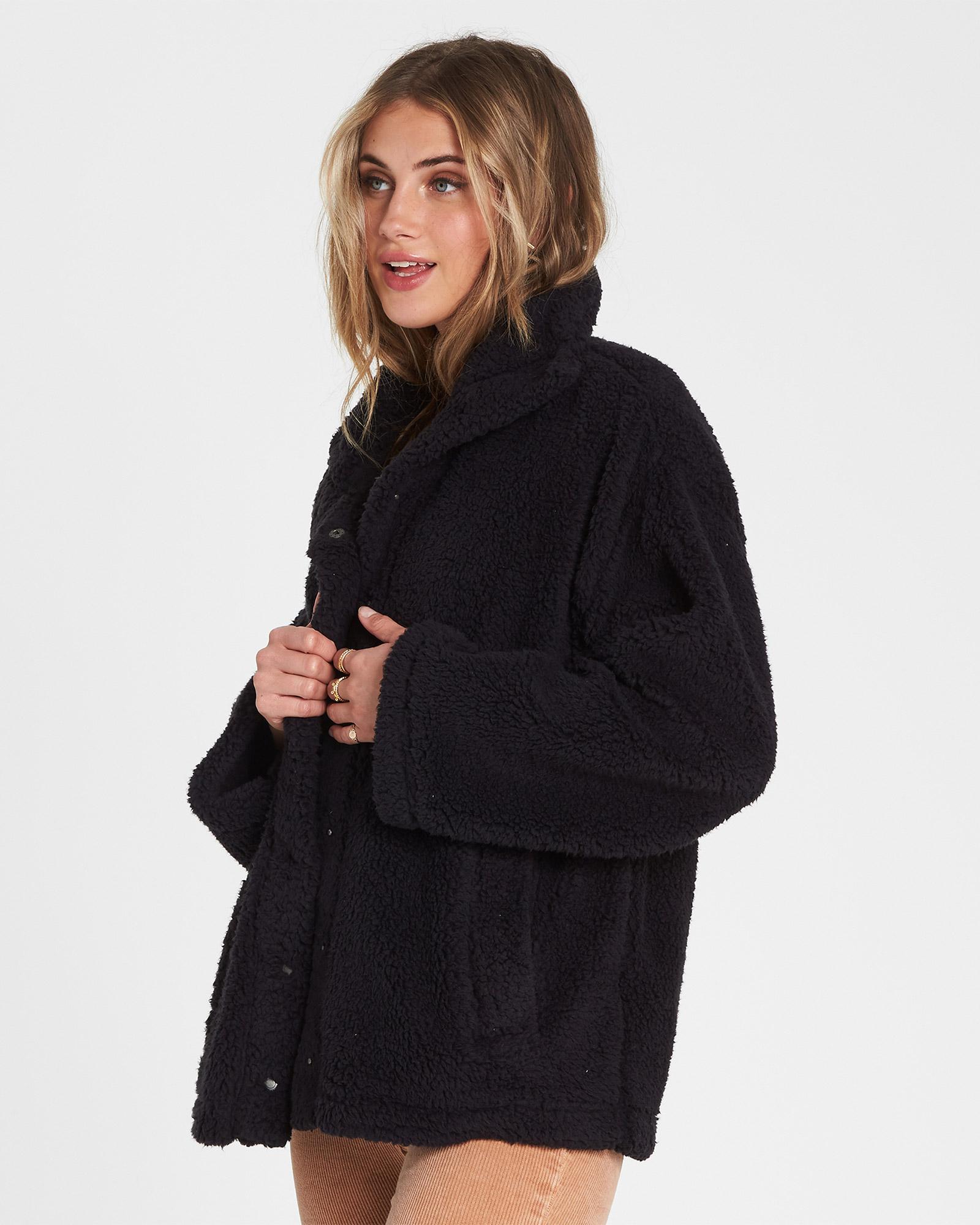 Lyst Billabong Cozy Days Fleece Jacket in Black