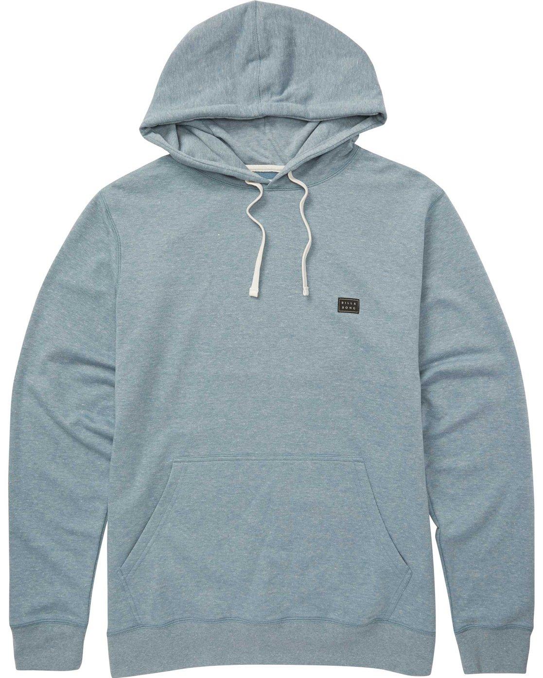 Billabong Fleece All Day Pullover Hoodie in Washed Blue (Blue) for Men