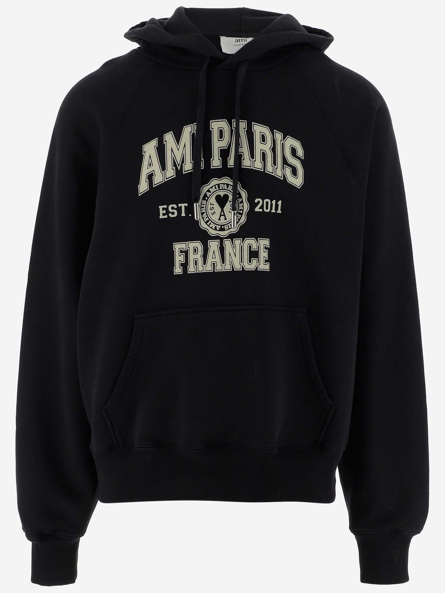 Ami Paris Paris France Sweatshirt in Black | Lyst