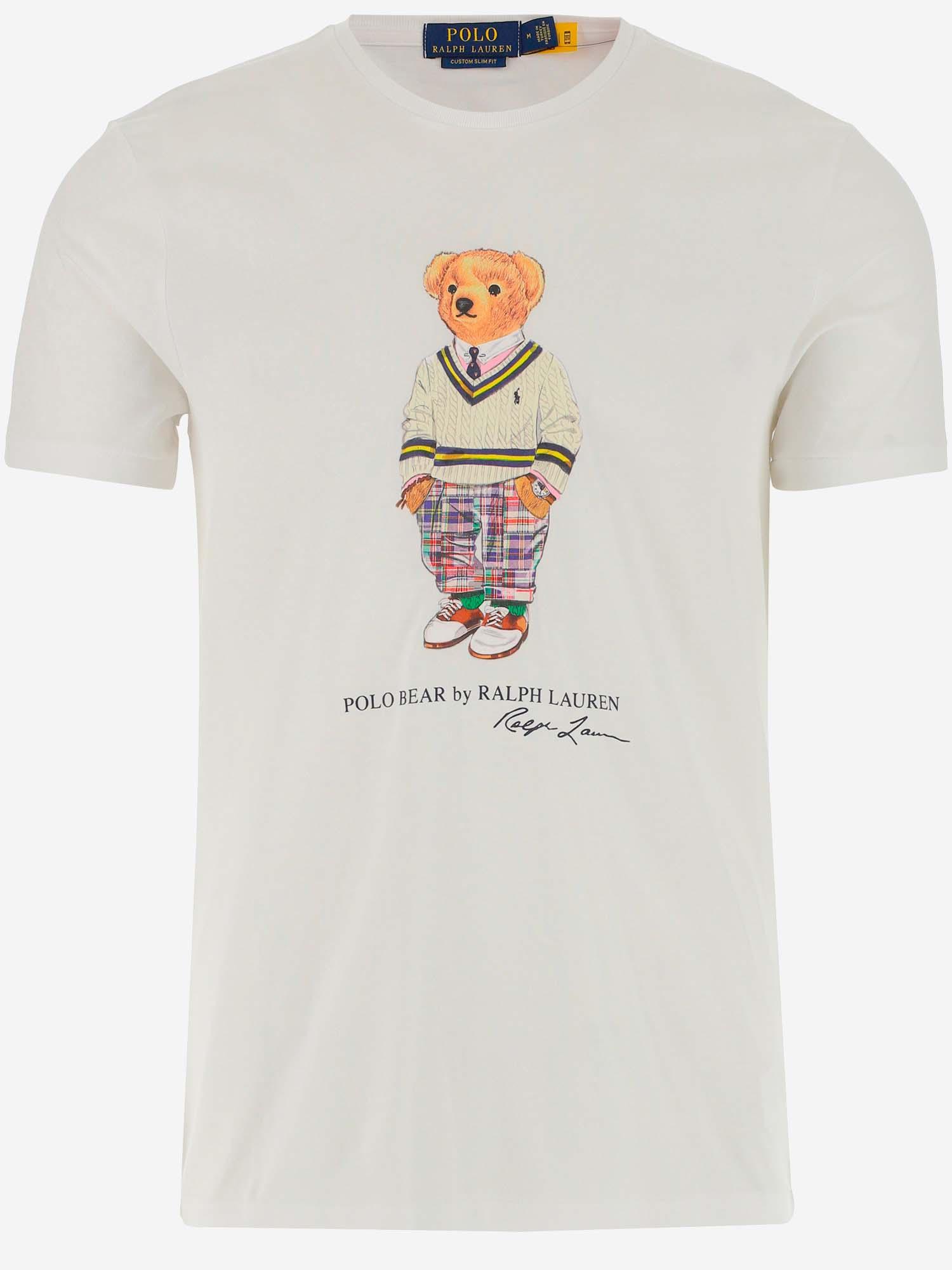 Polo Ralph Lauren Polo Bear Pattern Cotton T-shirt in White for Men | Lyst