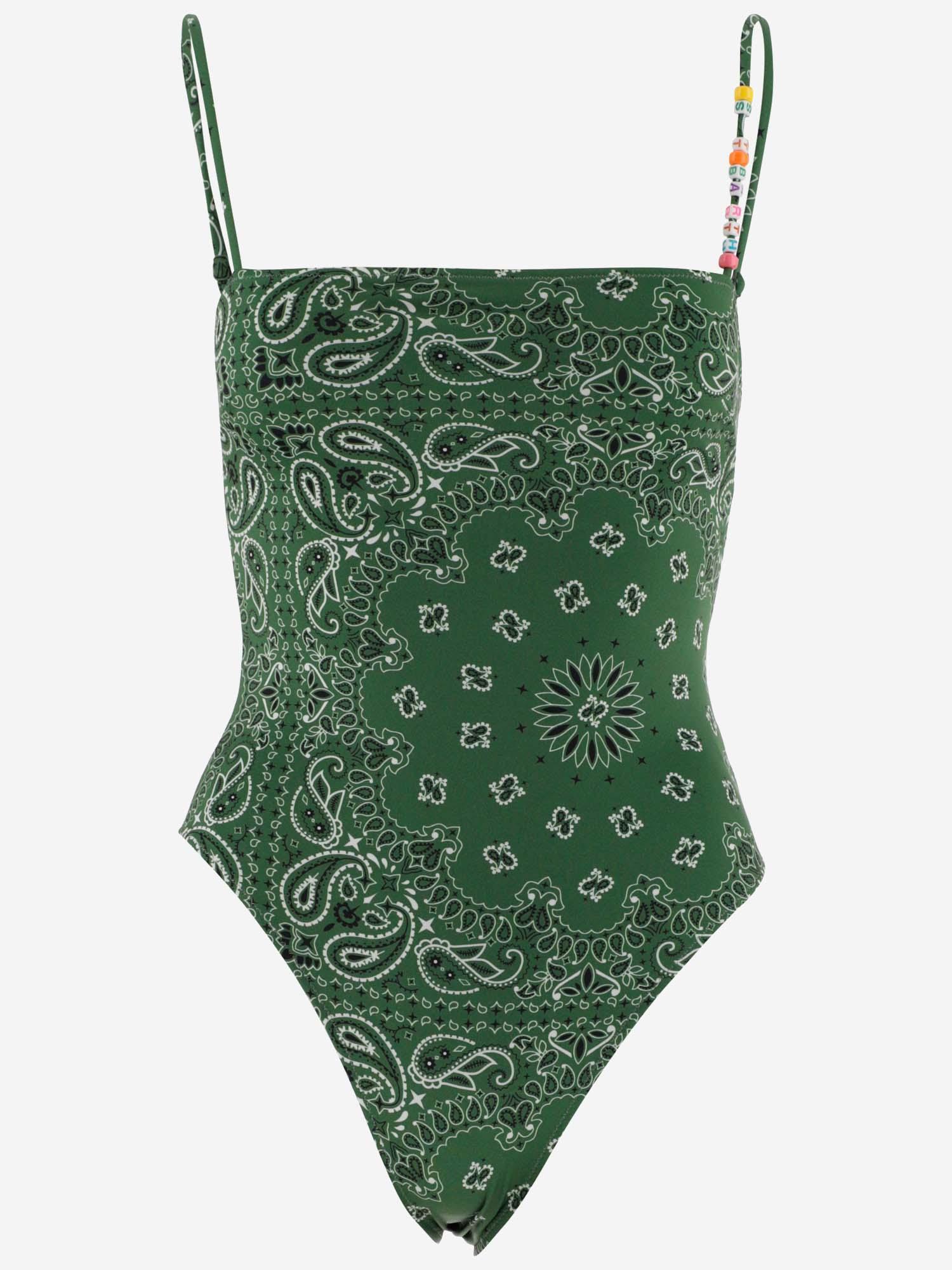 Mc2 Saint Barth Bandana Print Swimsuit in Green | Lyst