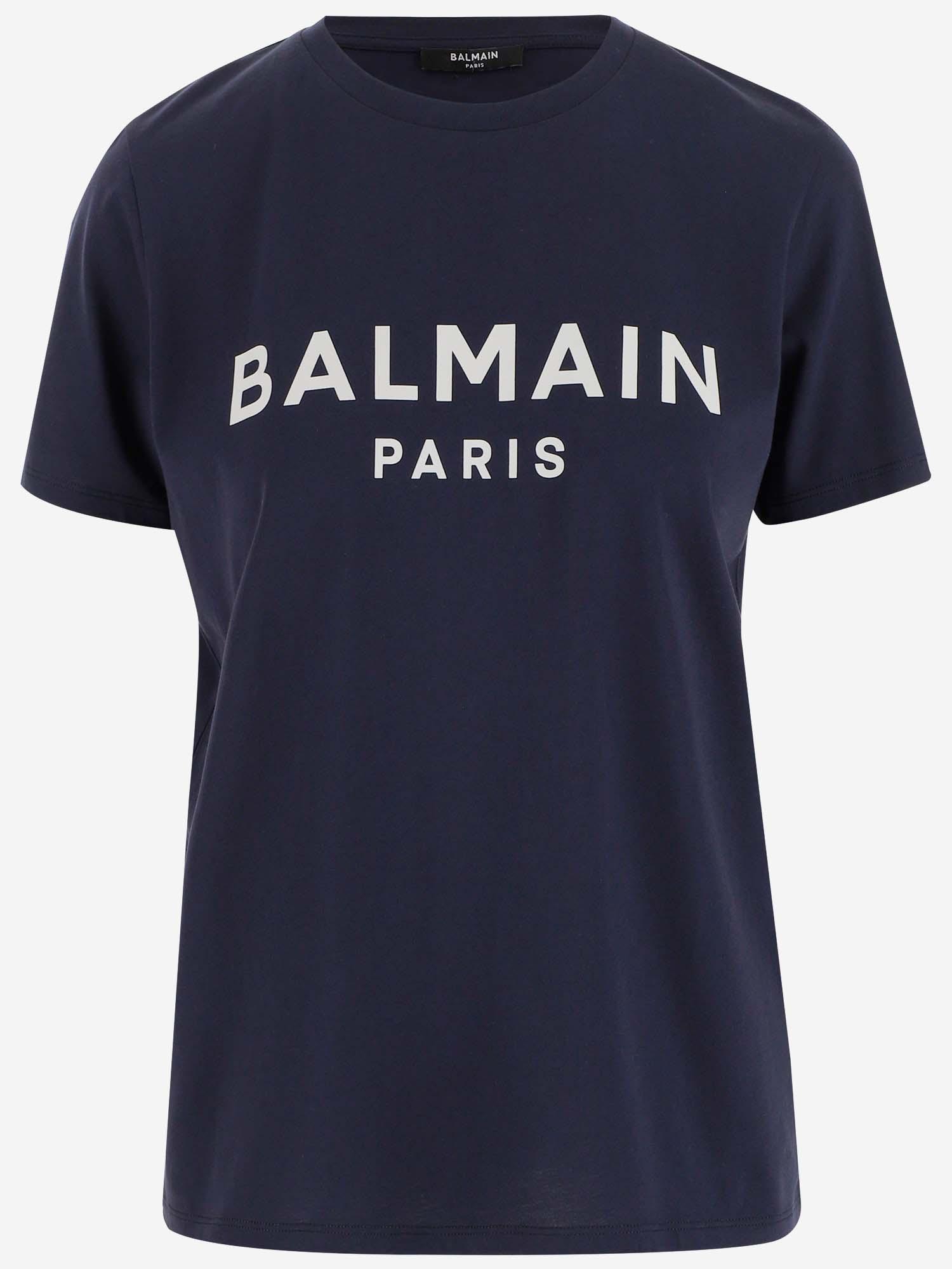 Balmain Cotton T-shirt With Logo Print 