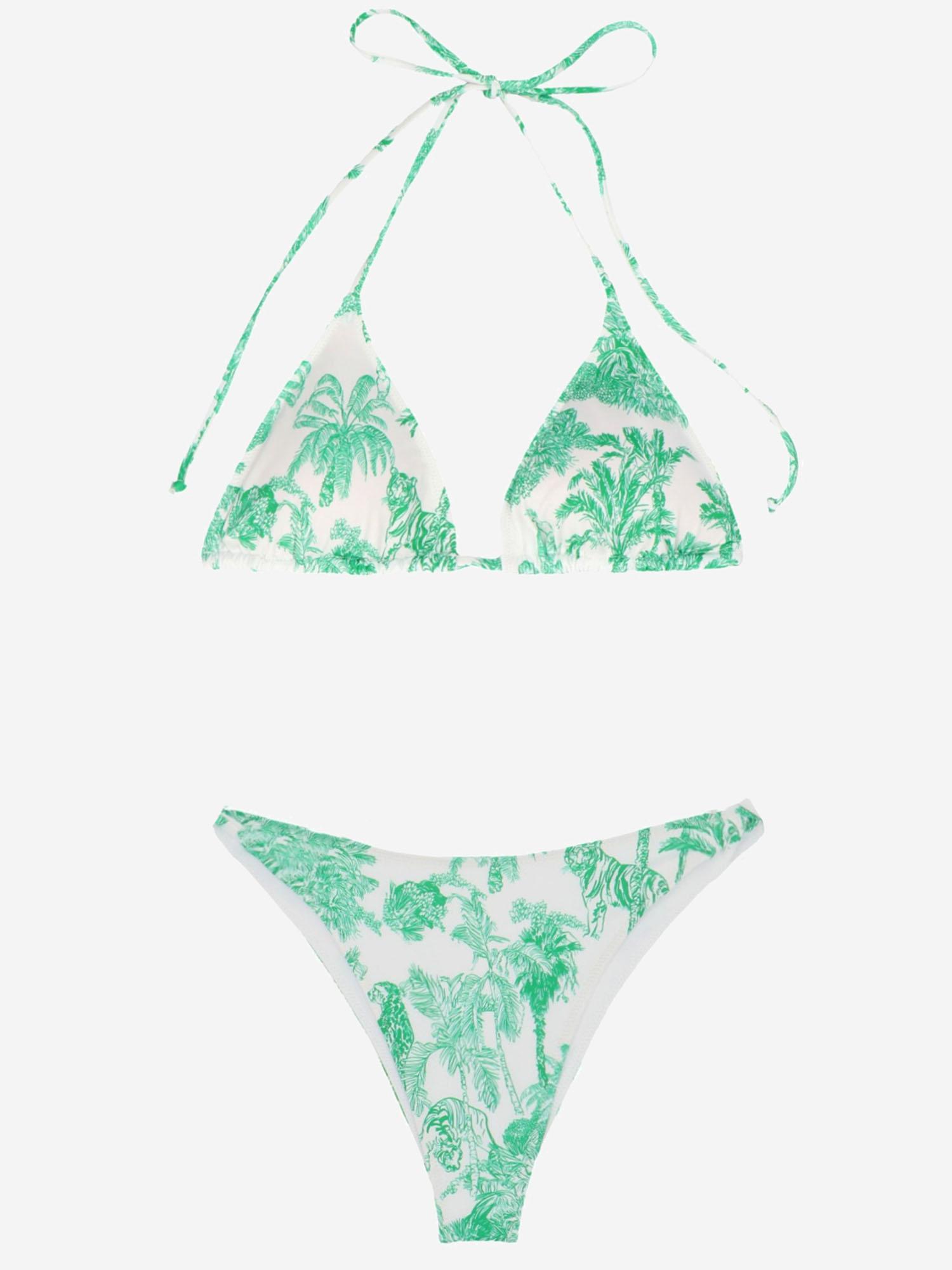 Mc2 Saint Barth Toile De Jouy Print Bikini in Green | Lyst