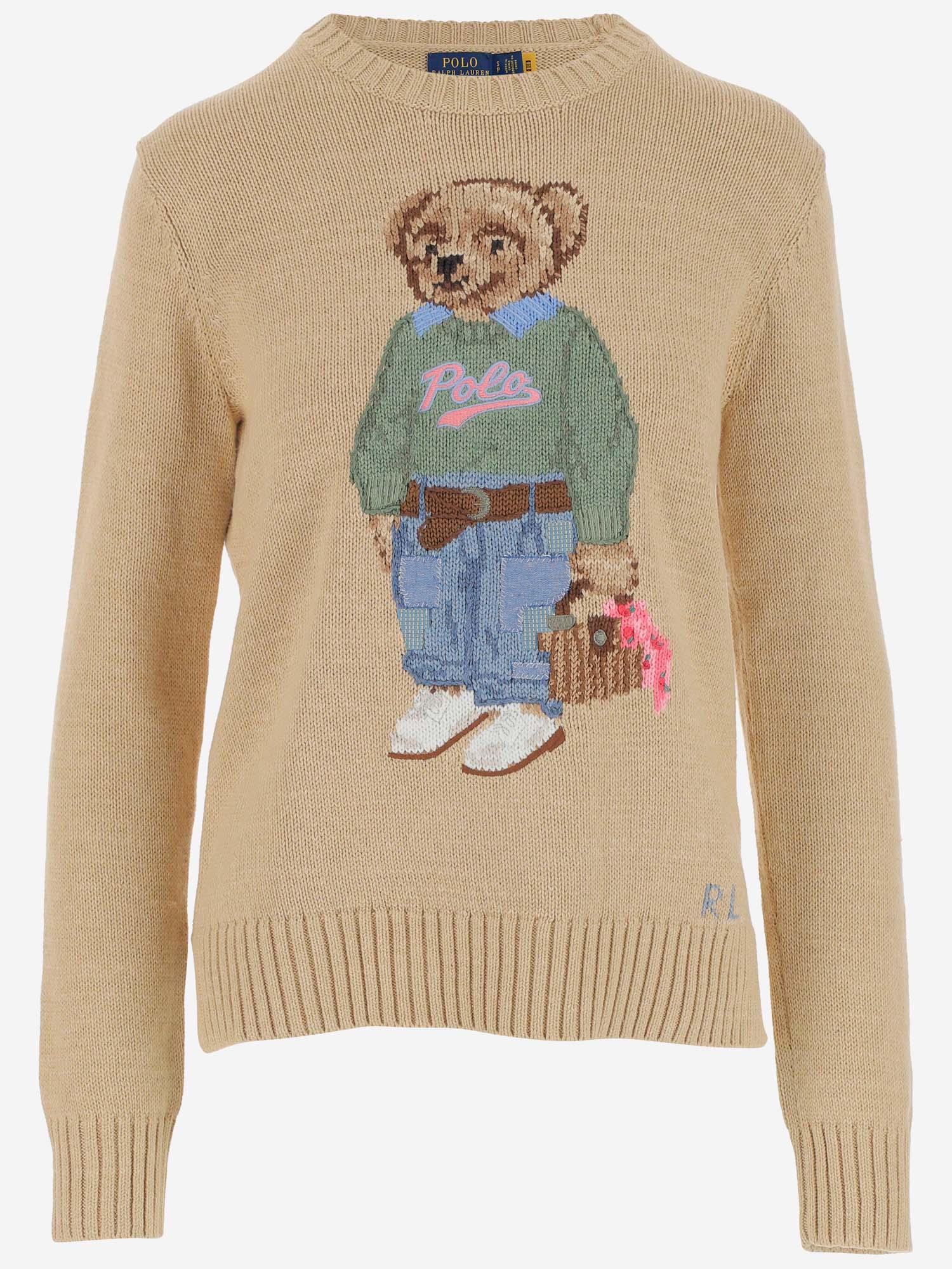 Polo Ralph Lauren New Orleans Polo Bear Sweater in Brown | Lyst