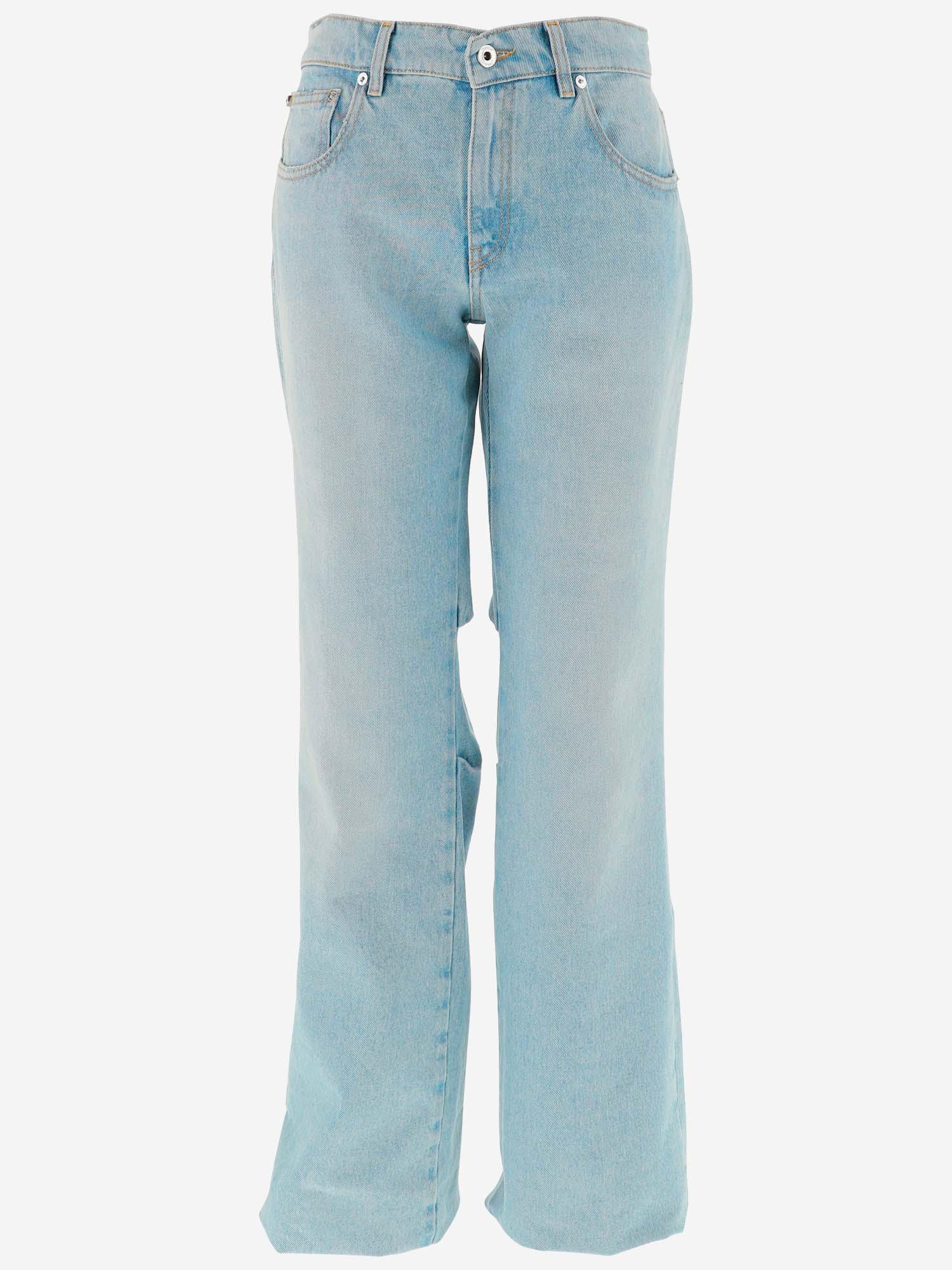 Off-White c/o Virgil Abloh Bleach Baby Flared Jeans in Blue | Lyst