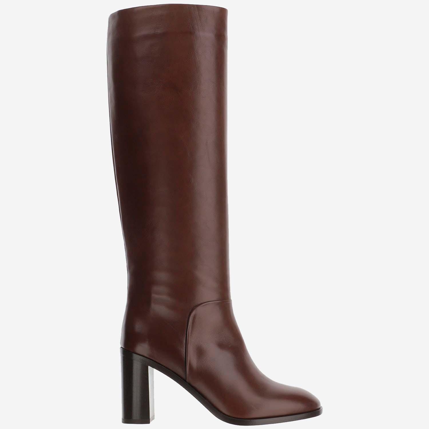 Sartore Bondy Leather Boots in Brown | Lyst