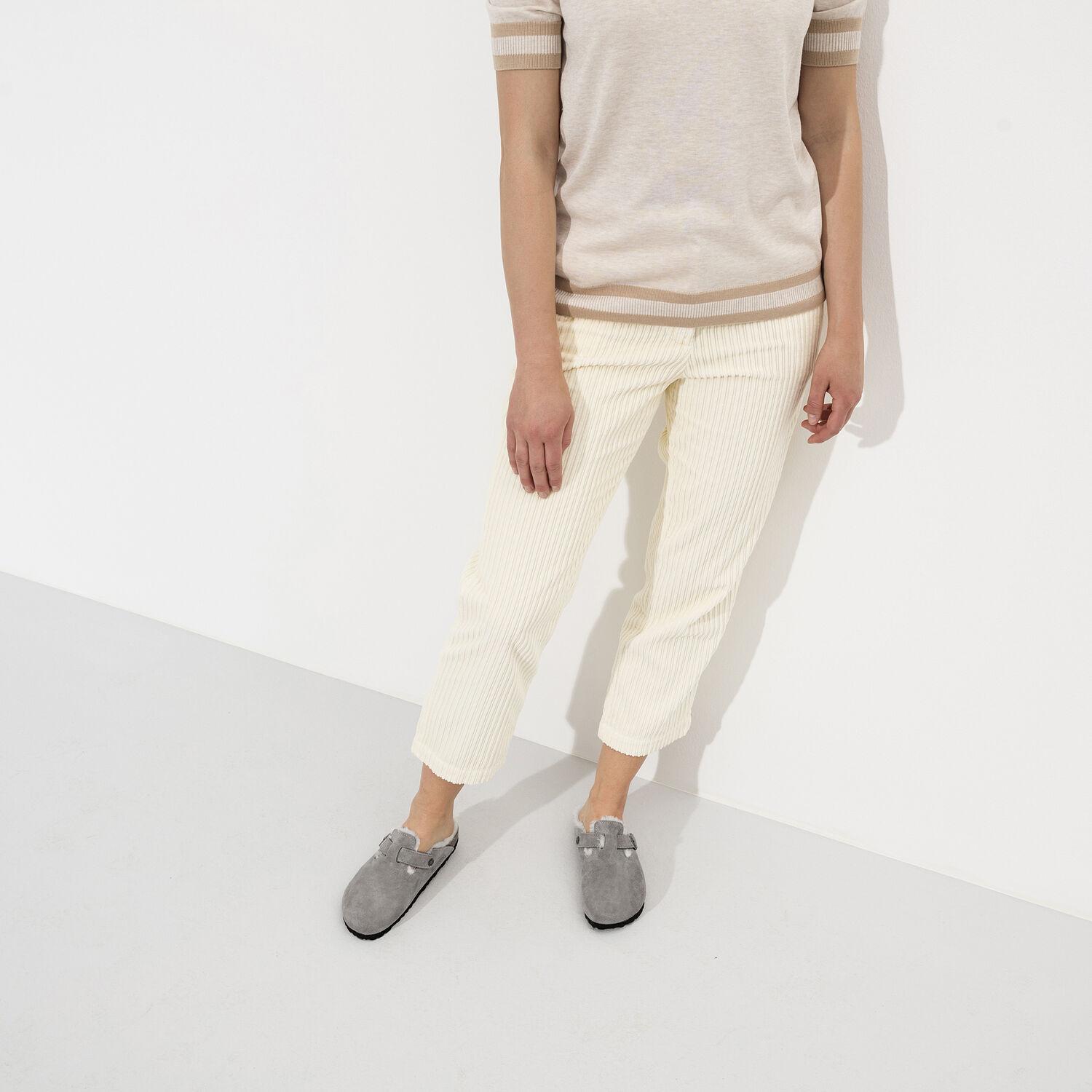 birkenstock shearling gray
