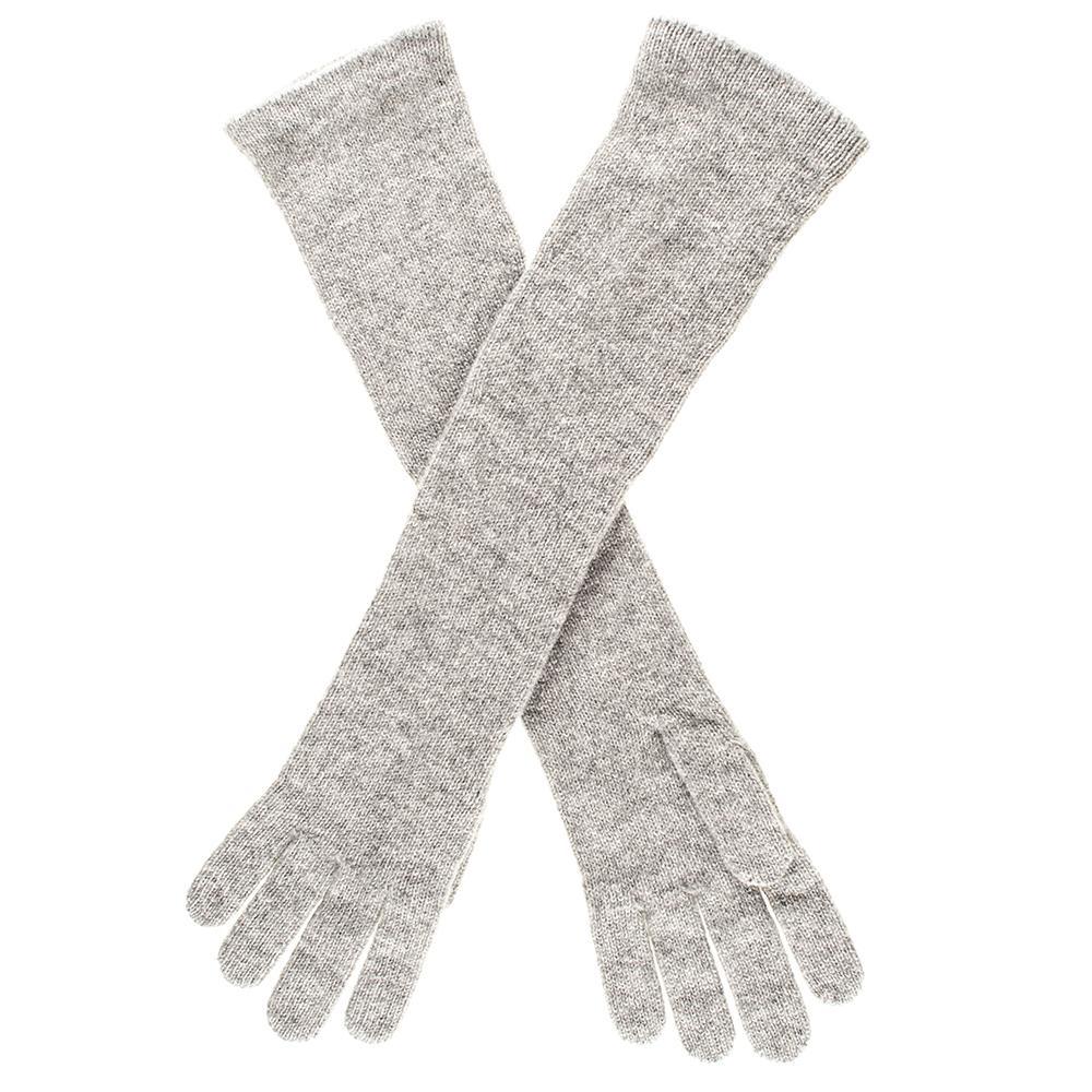 long gray gloves