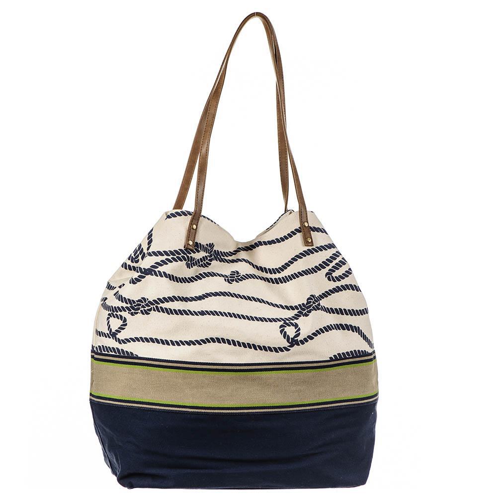 Lyst Black Co Uk Nautical Navy And Cream Beach Bag In Natural Black Co Uk Women S Natural Nautical Navy And Cream Beach Bag
