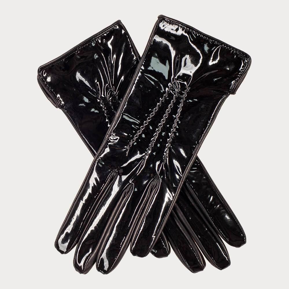 Black Patent Leather Gloves | Lyst