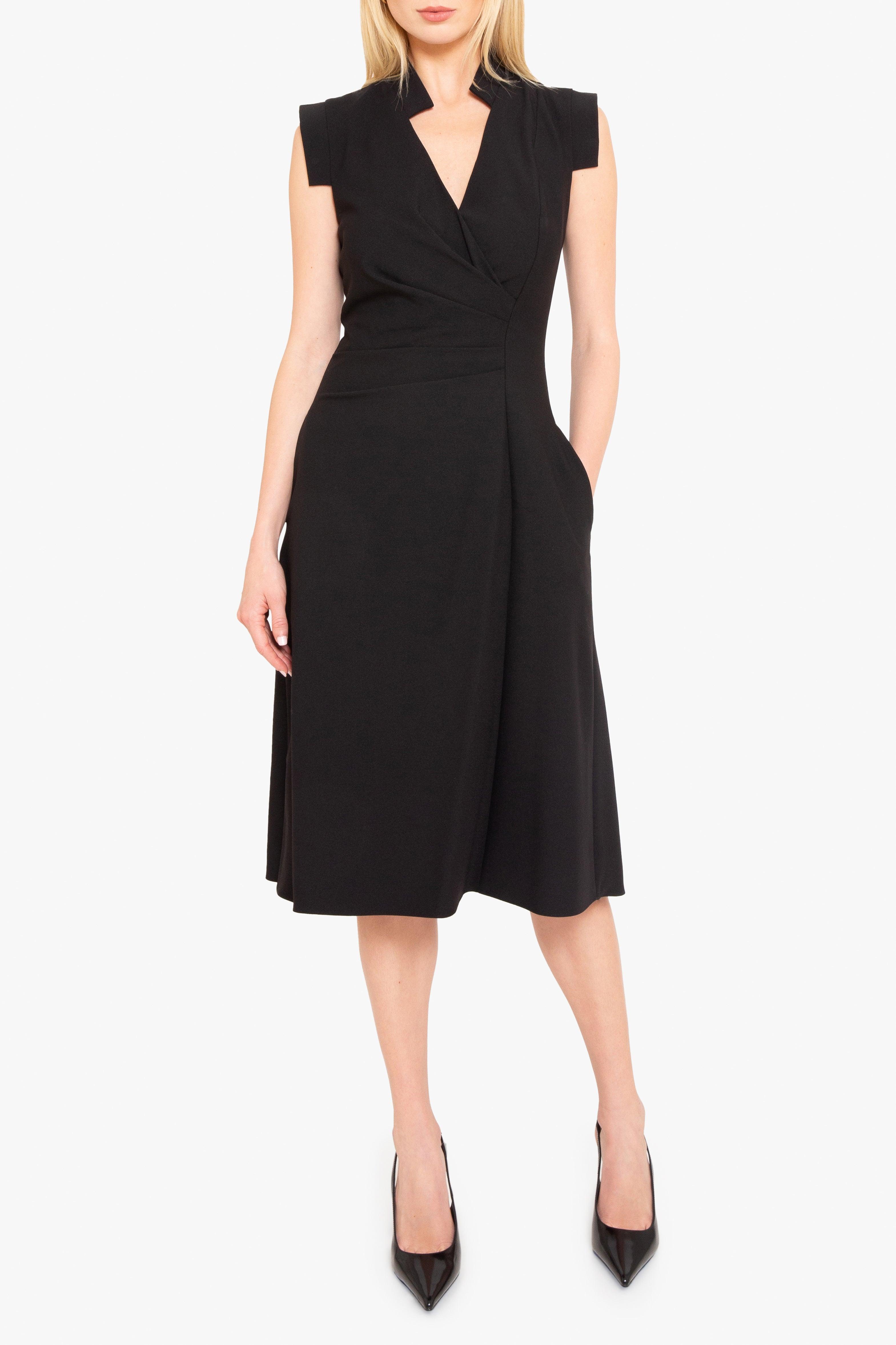 saks fifth avenue black dresses Dress by Jeri New York Assymmetrical Bow Shoulder Cocktail Wrap Dress Size:4 its crafted with precision for a flattering sheath silhouette A Little Black Dress Two