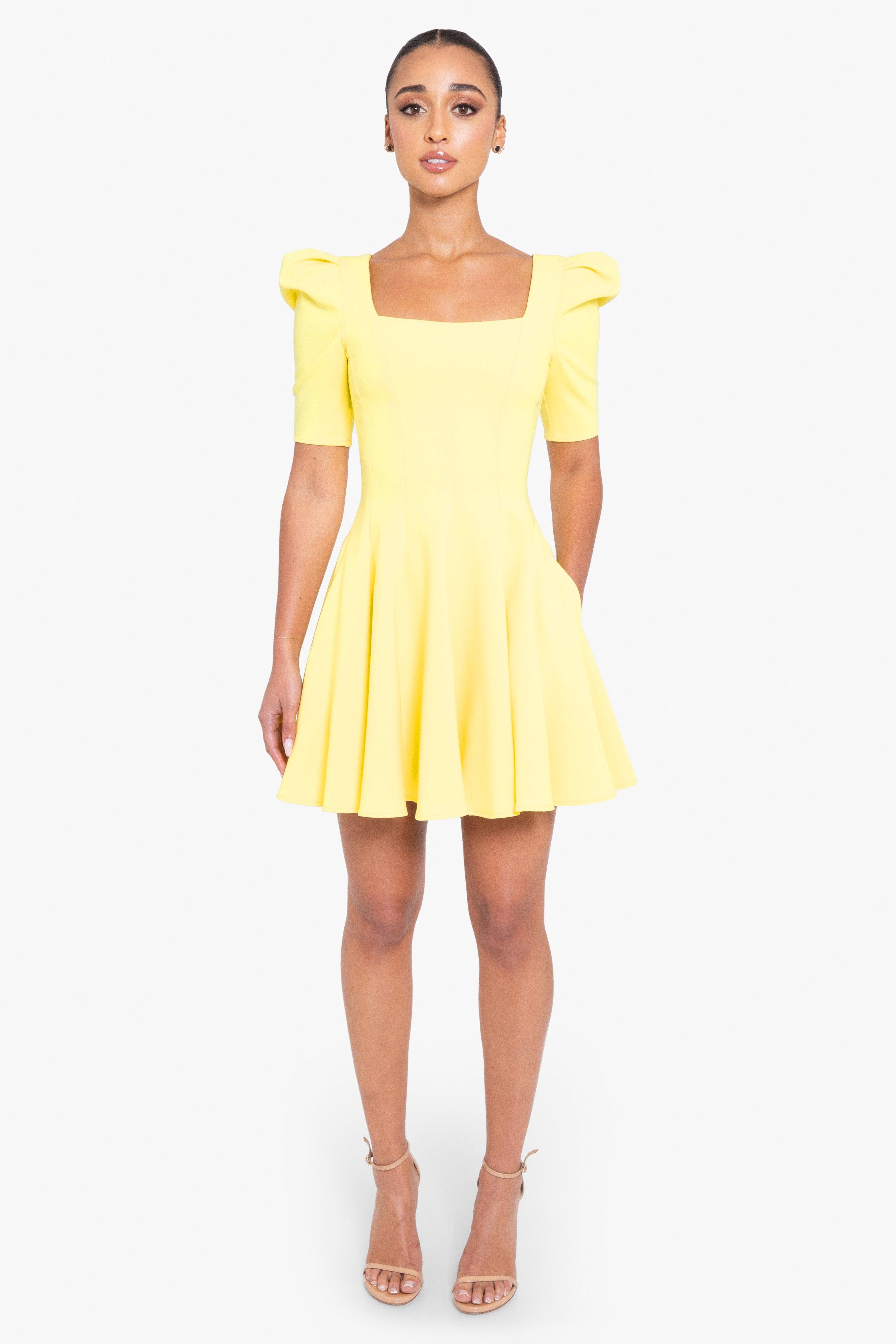 Black Halo Bambi Mini Dress in Yellow Lyst UK