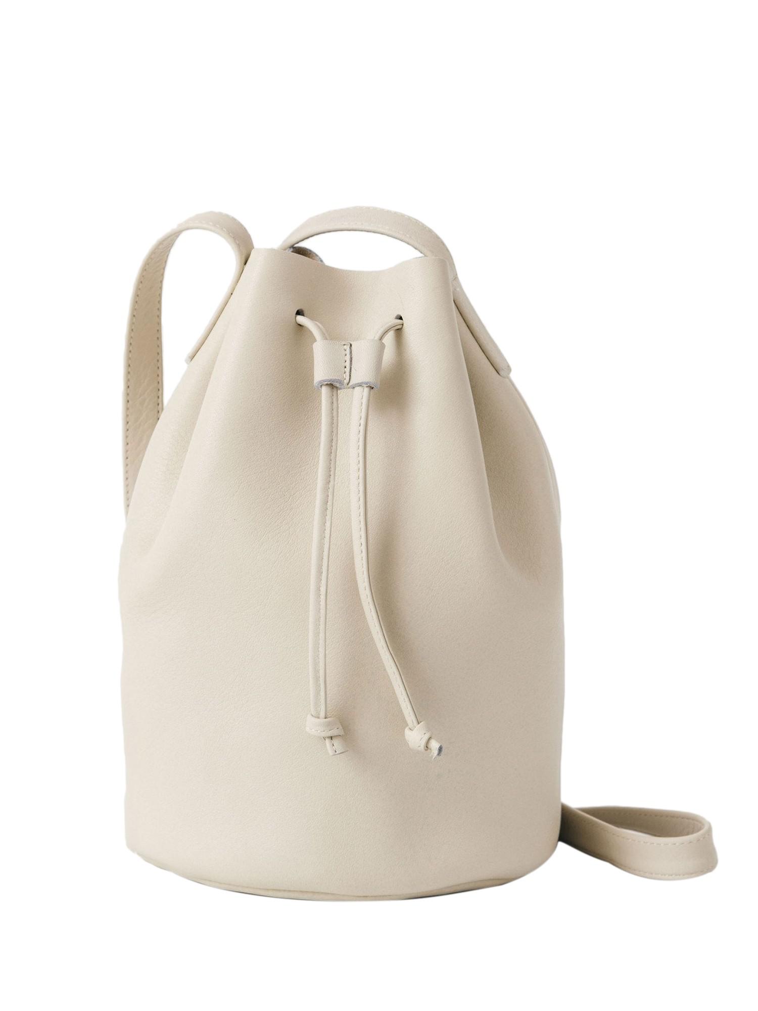 baggu leather drawstring purse