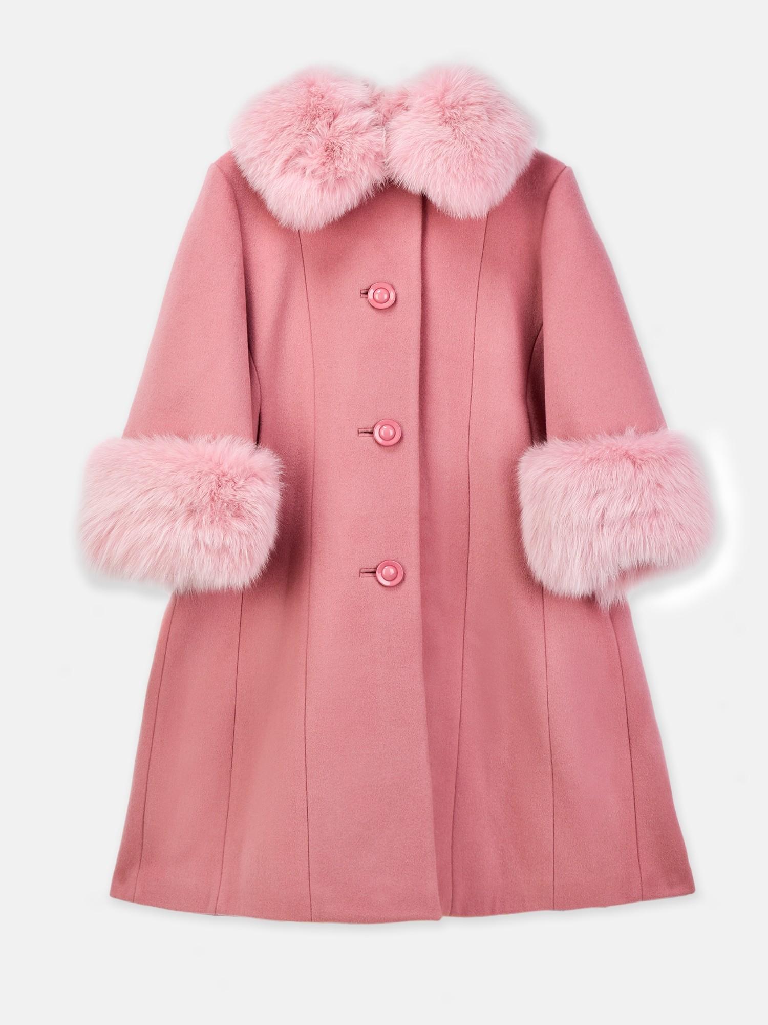 Saks Potts Yvonne Rose Coat in Pink | Lyst