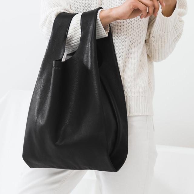 baggu leather tote bag