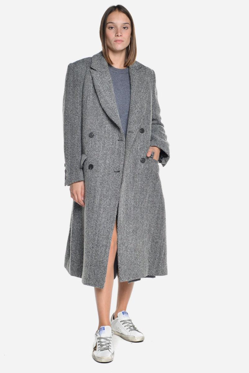 WEILI ZHENG Barbed Coat in Gray | Lyst