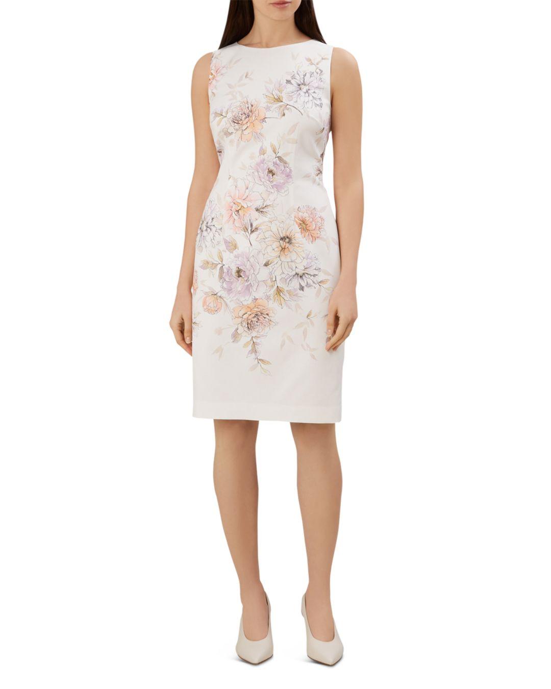 moira floral embroidered dress in navy