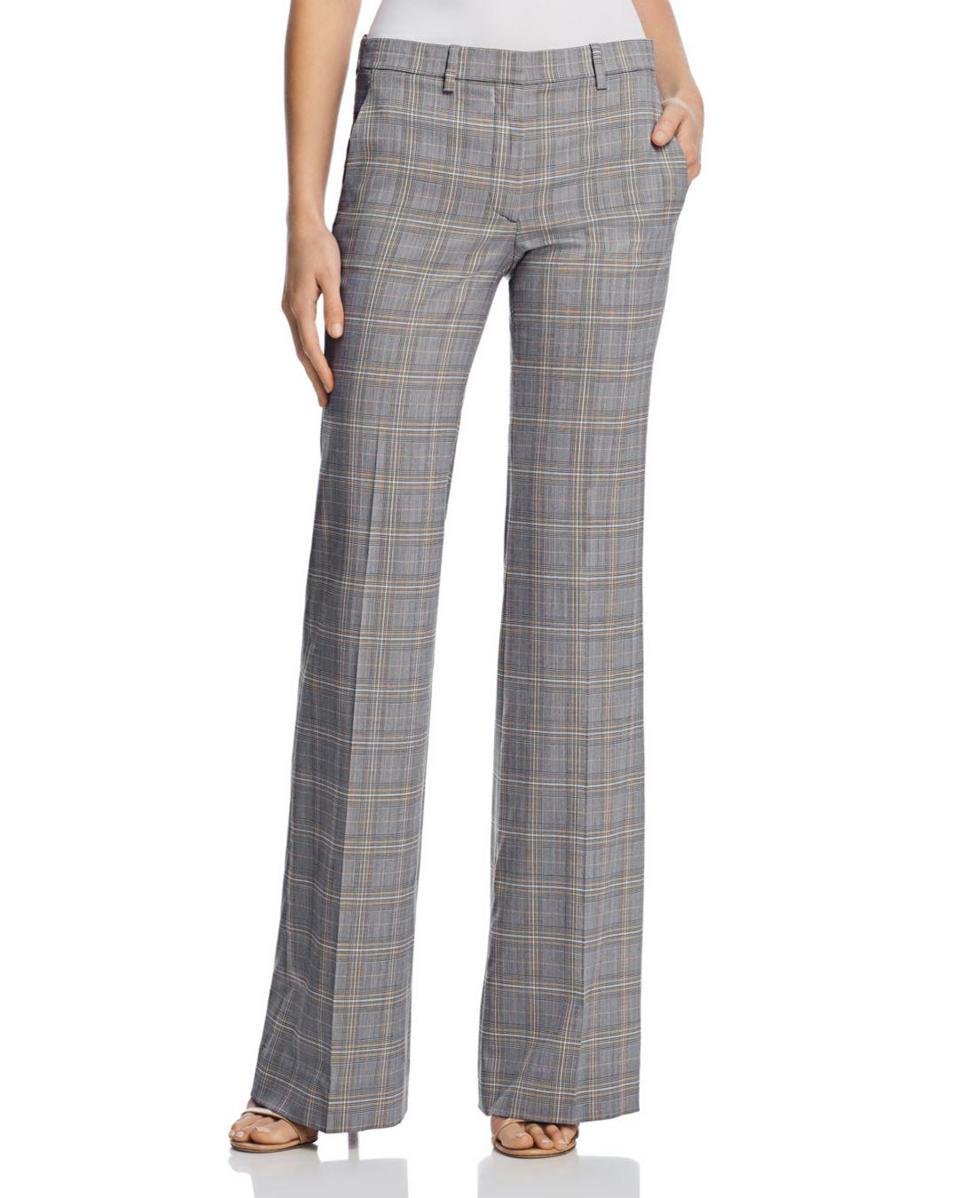 Theory plaid pants Clearance