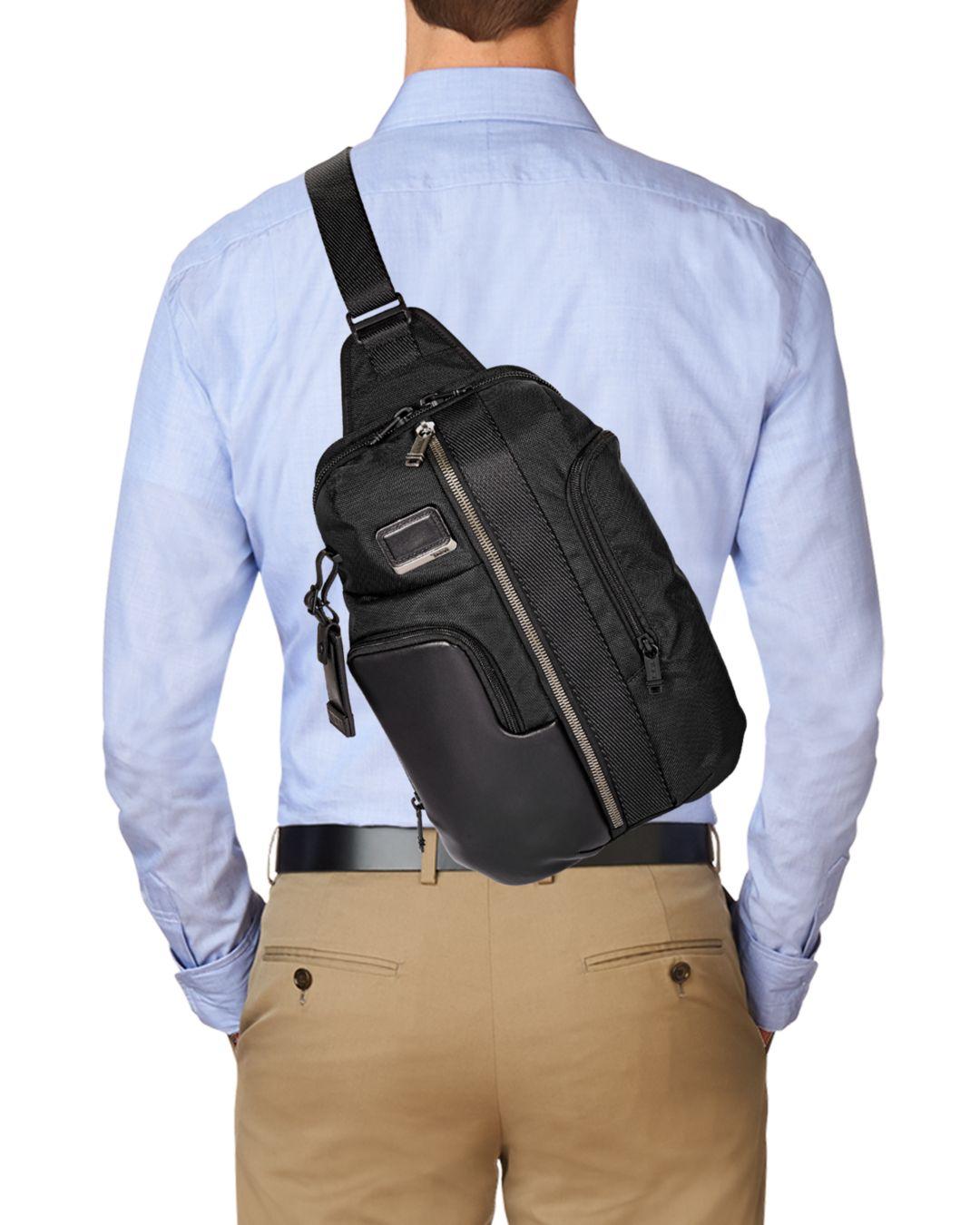 tumi sling bag saratoga original