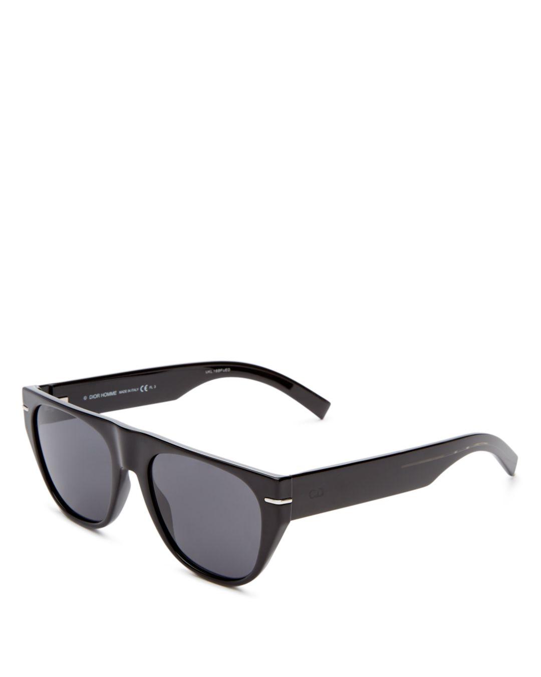 Dior Homme Men's Black Tie Flat Top Square Sunglasses for Men - Lyst