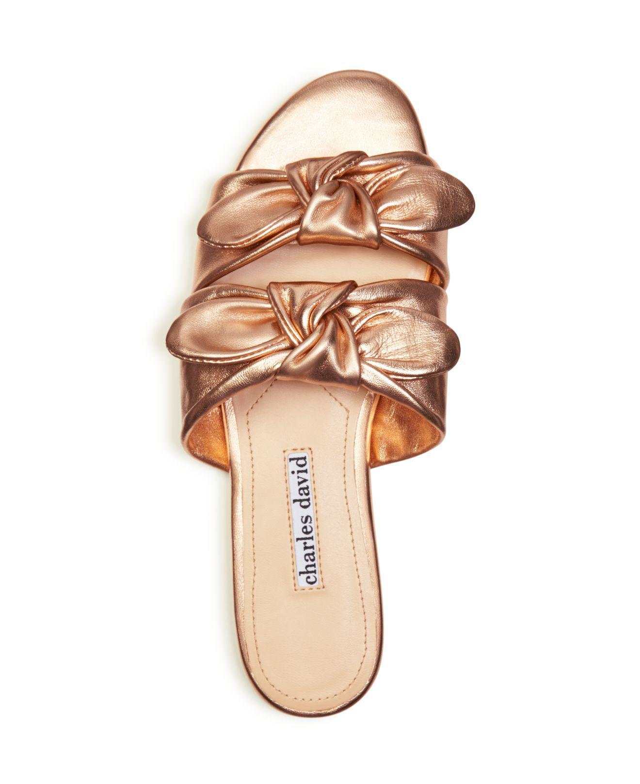 charles david leather slide sandals