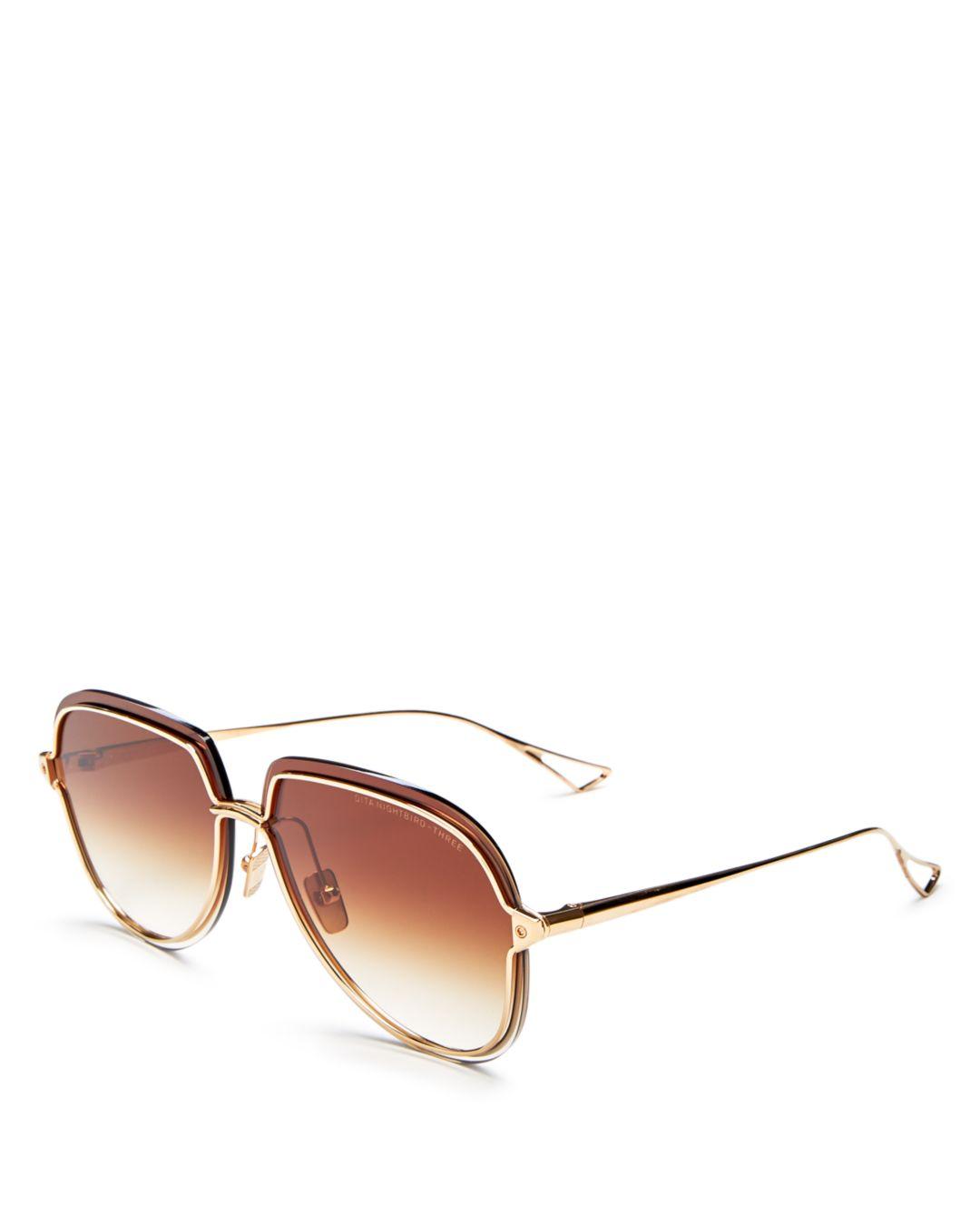 Dita Eyewear Women's Nightbird - Three Aviator Sunglasses in Brown - Lyst