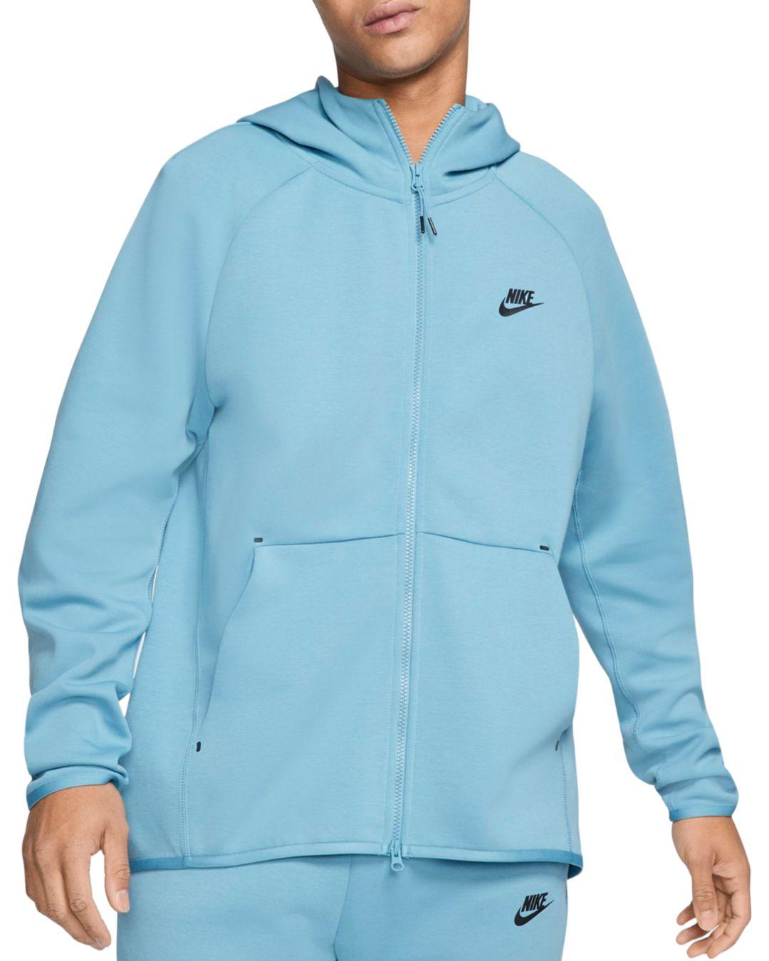Nike Tech Fleece Color - Block Hoodie in Cerulean (Blue) for Men - Lyst