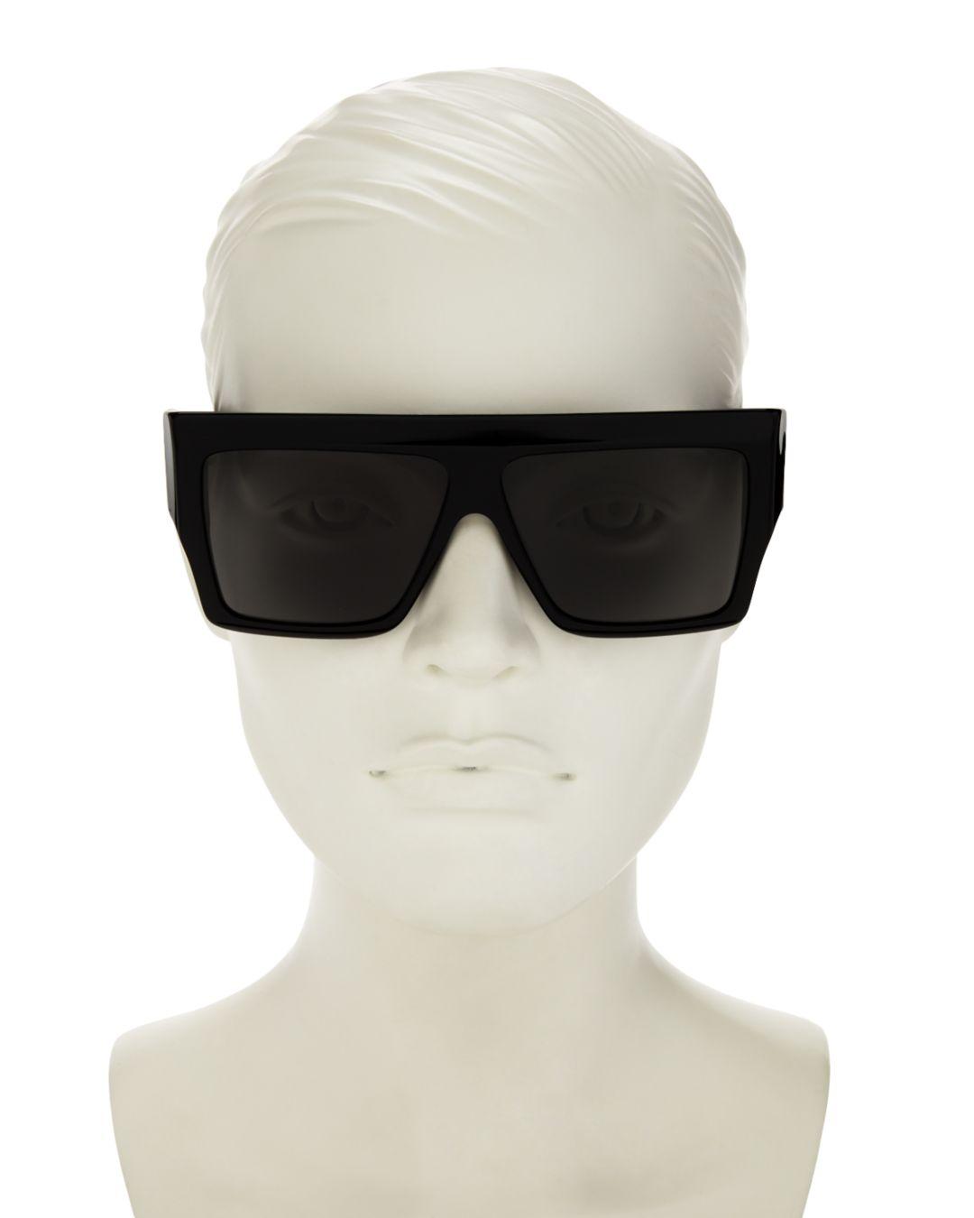 Celine Flat Top Square Sunglasses in Black - Lyst