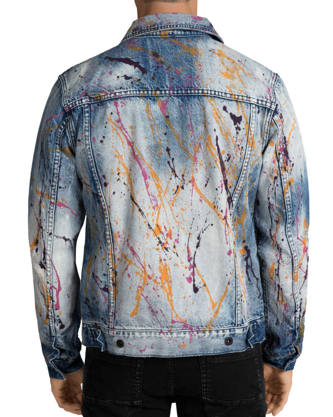 PRPS Men's Paint Splatter Denim Jacket 