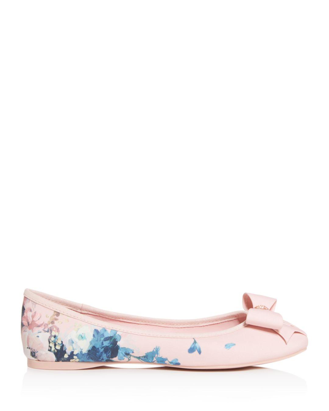 Ted Baker Immep Floral Ballet Flats in Pink | Lyst