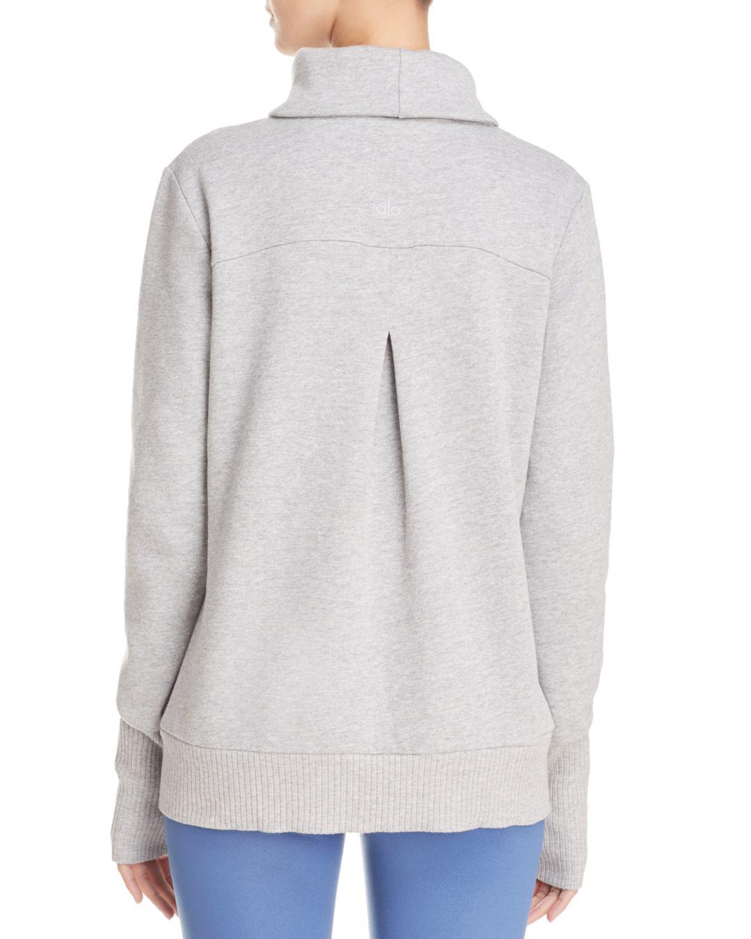 alo yoga haze turtleneck sweatshirt