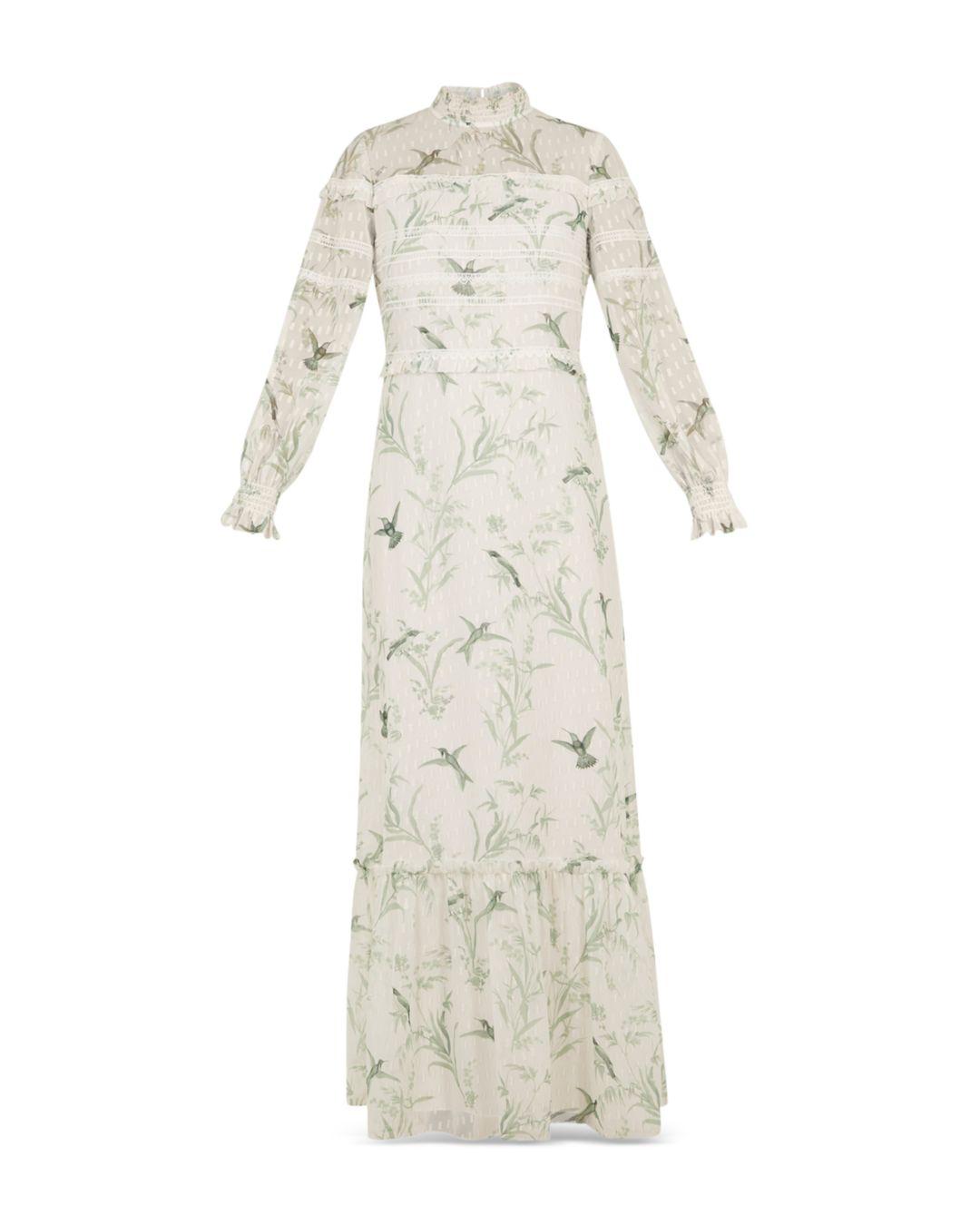ted baker hariet lace trim maxi dress