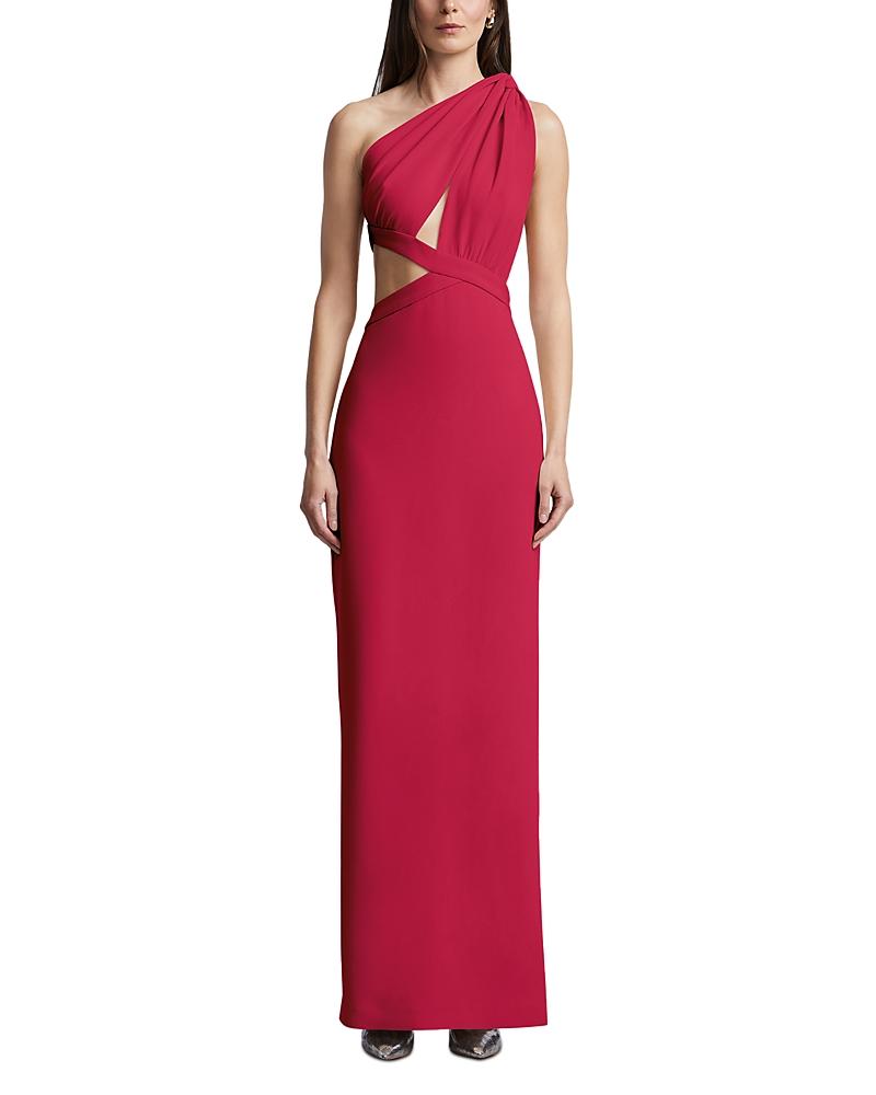 bcbg red one shoulder dress BCBGMAXAZRIA Selene One Shoulder Gown in Red