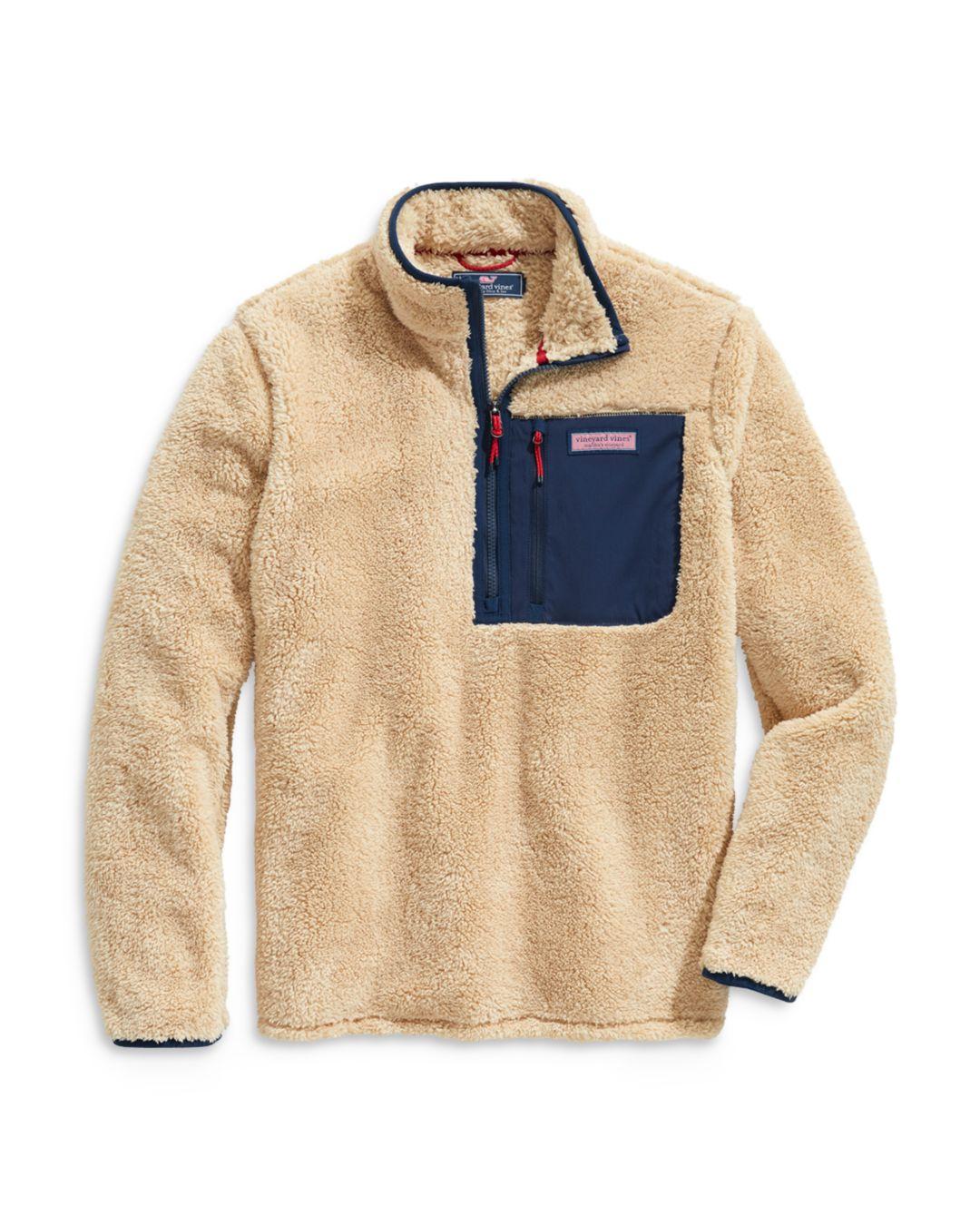 sherpa fleece pullover