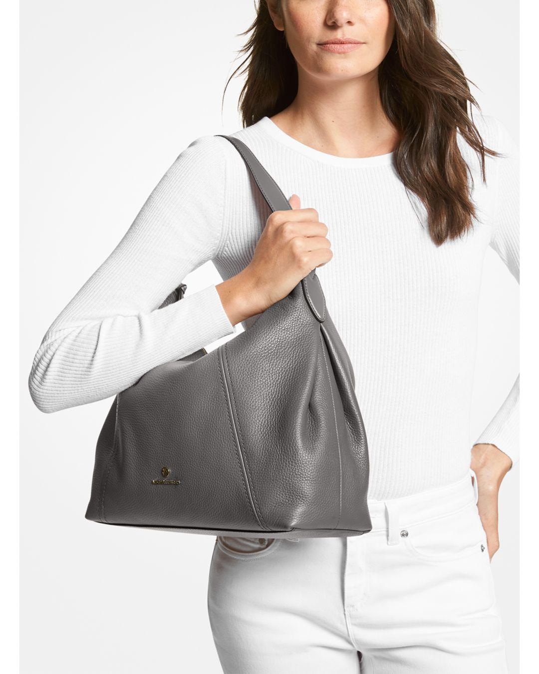 MICHAEL Michael Kors Sienna Large Convertible Shoulder Bag in Gray | Lyst