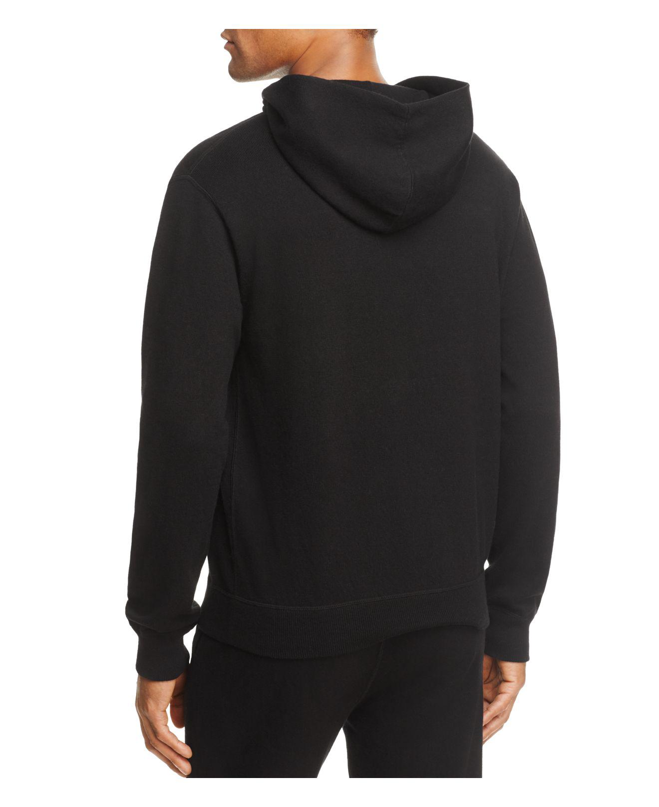 Lyst - Vince Hooded Sweatshirt in Black for Men