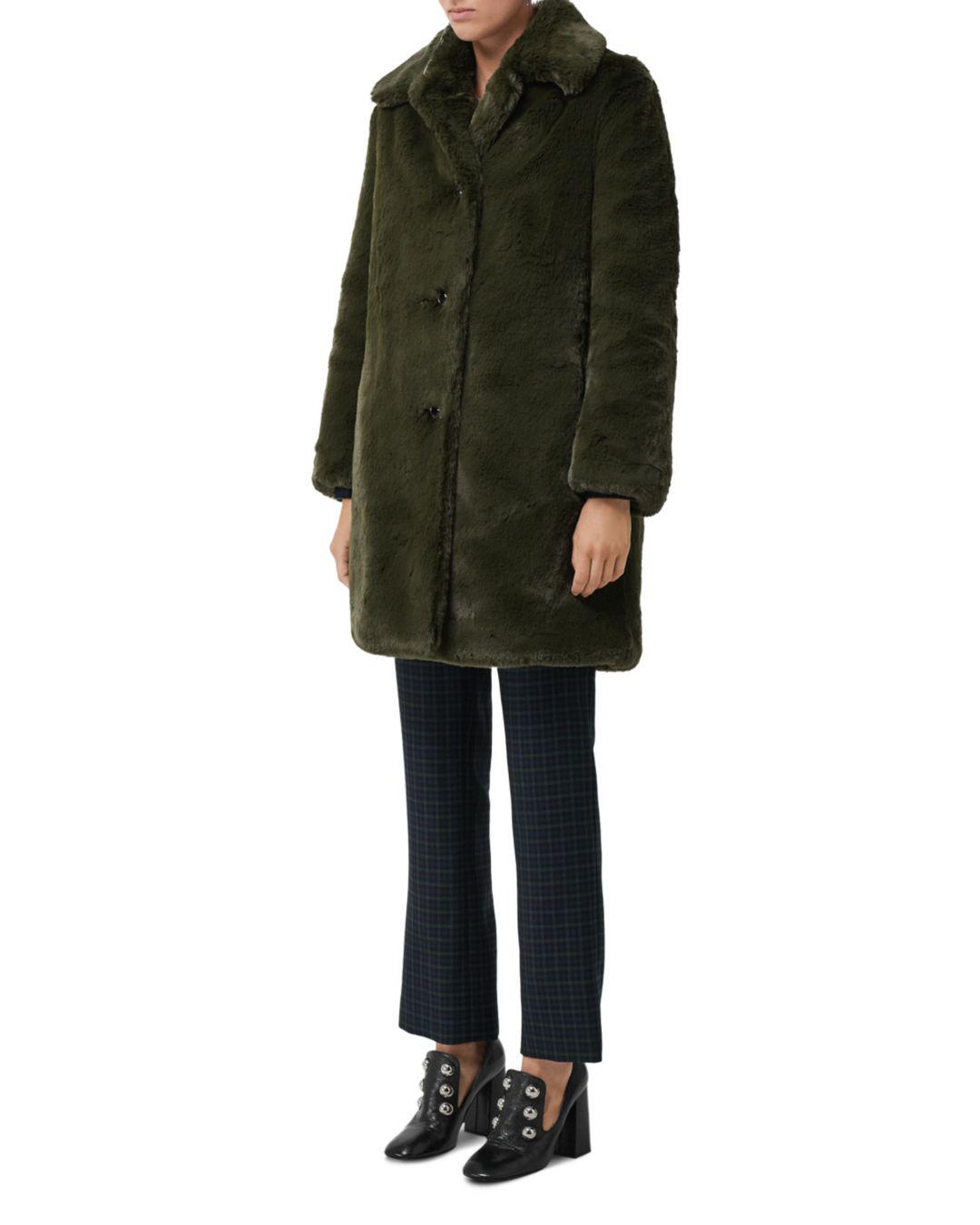 burberry faux fur coat