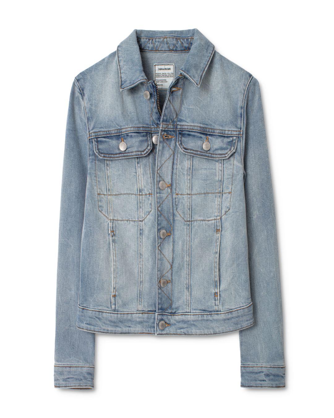 ZADIG & VOLTAIRE デニムジャケット 刺繍入り Zadig & Voltaire, KIOKA denim eco jacket - Unique Designer