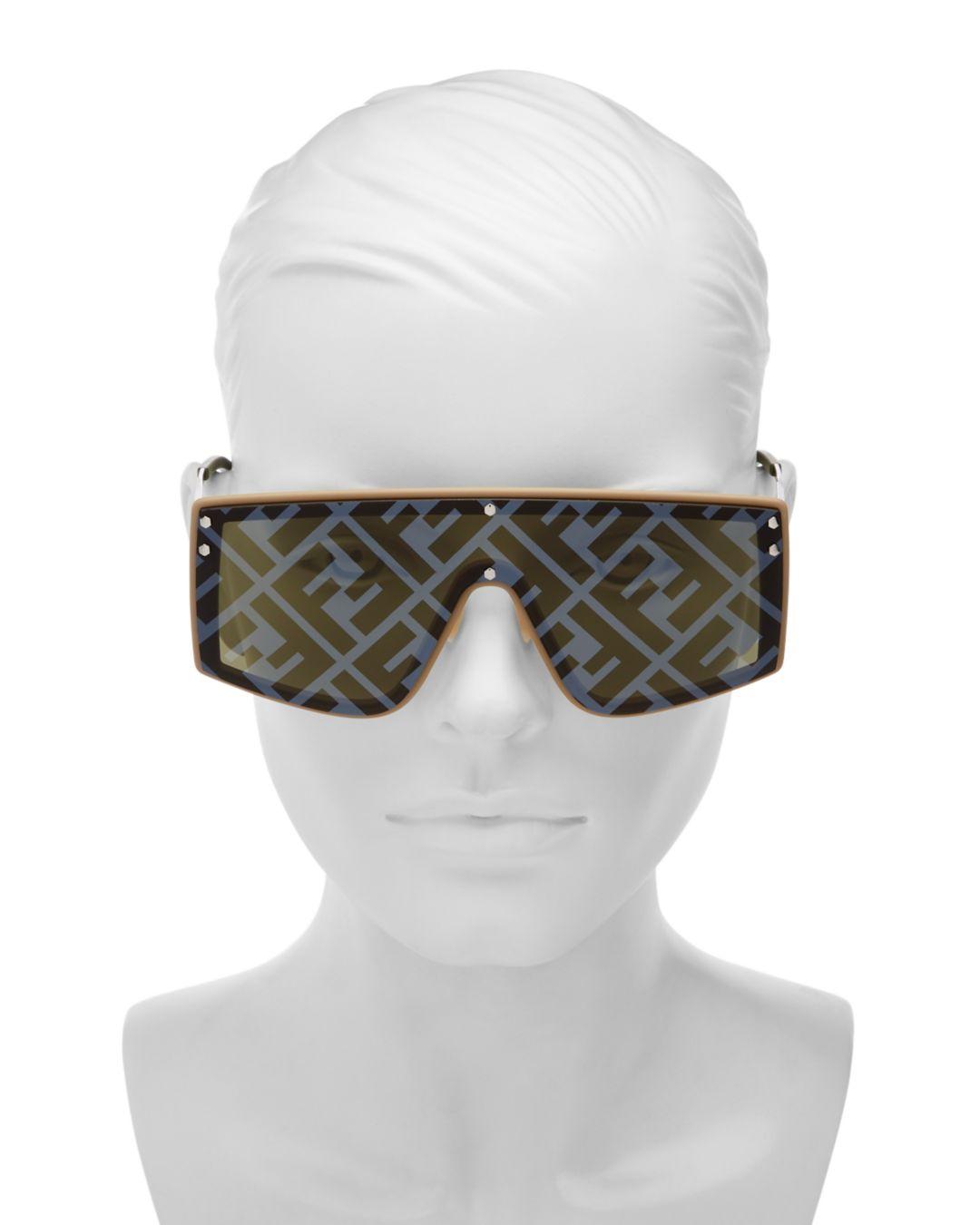 fendi logo shield sunglasses