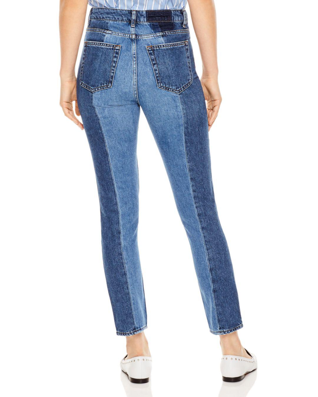sandro patchwork jeans