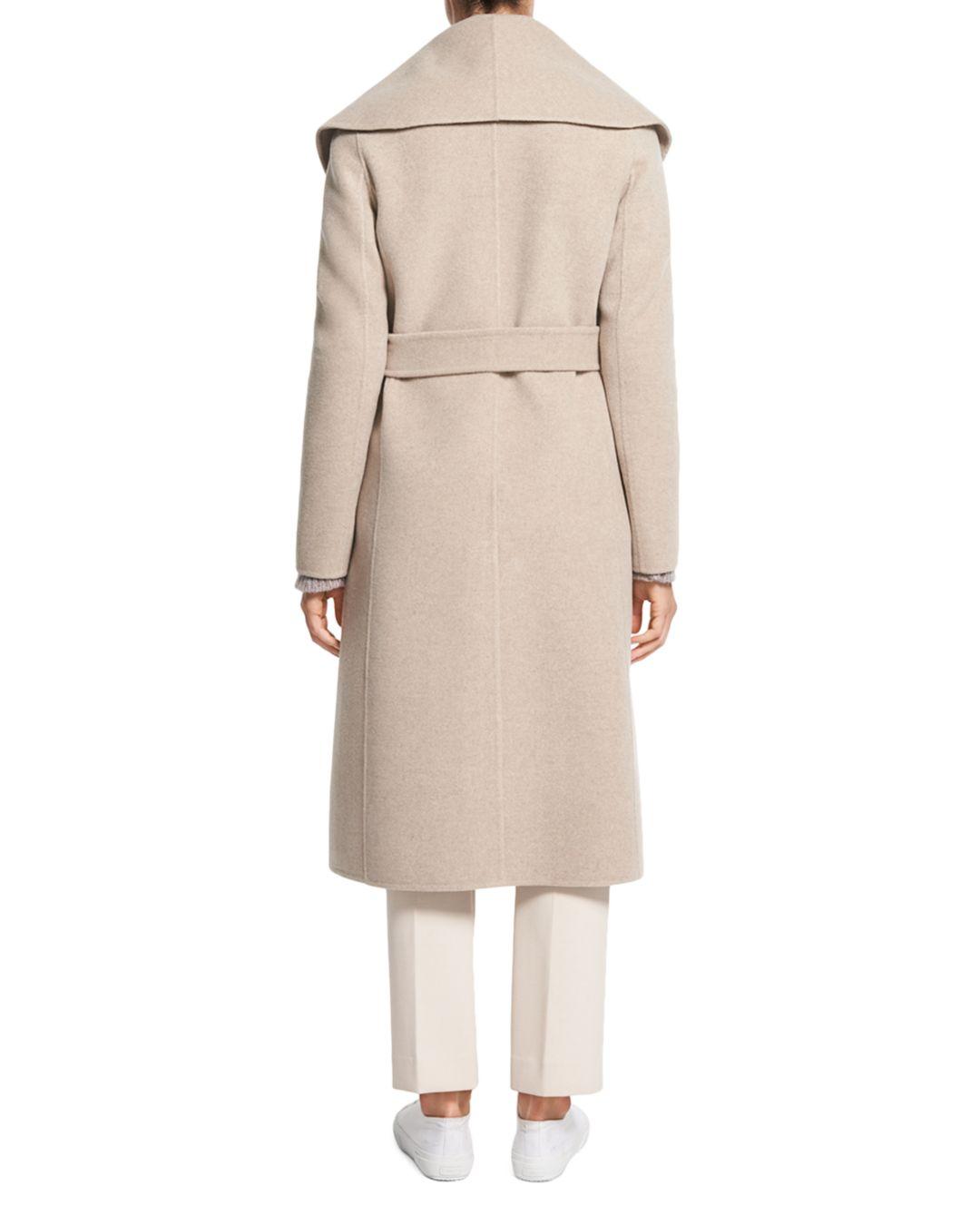 Theory shawl wool long coat Clearance
