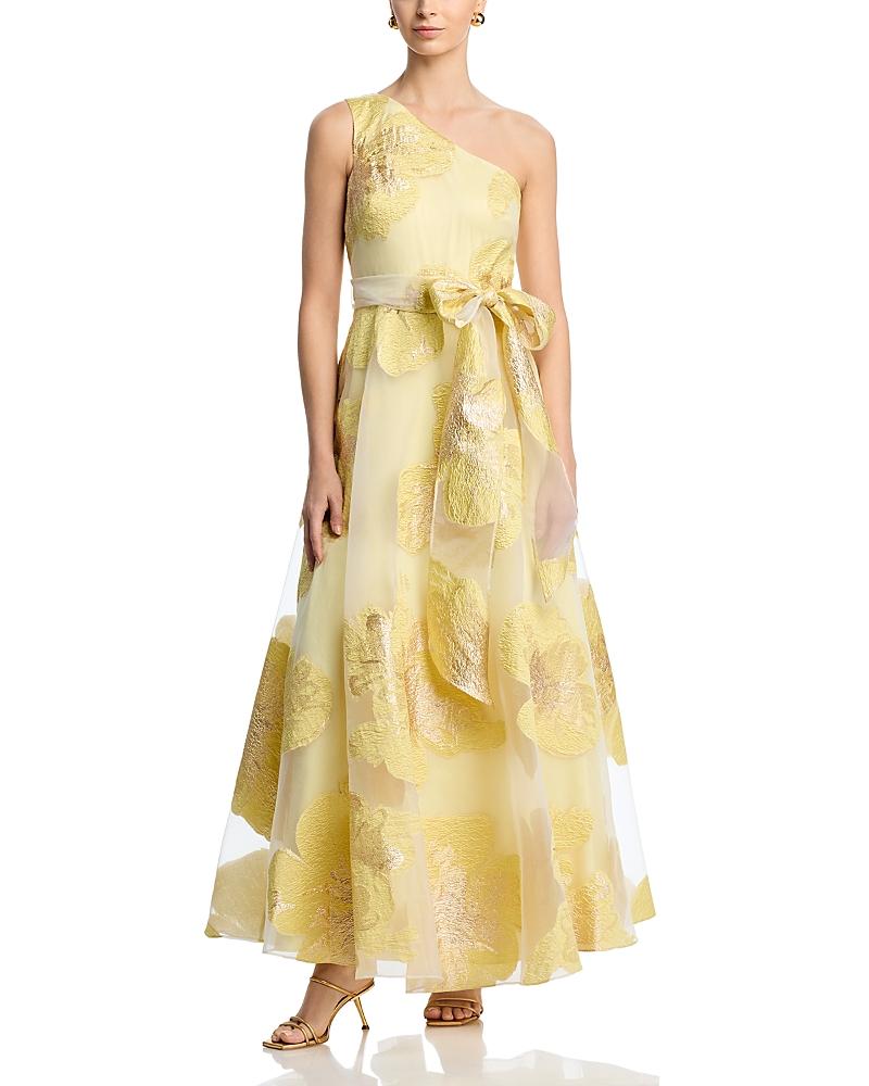 Eliza J Asymmetrical Belted Dress in Yellow | Lyst