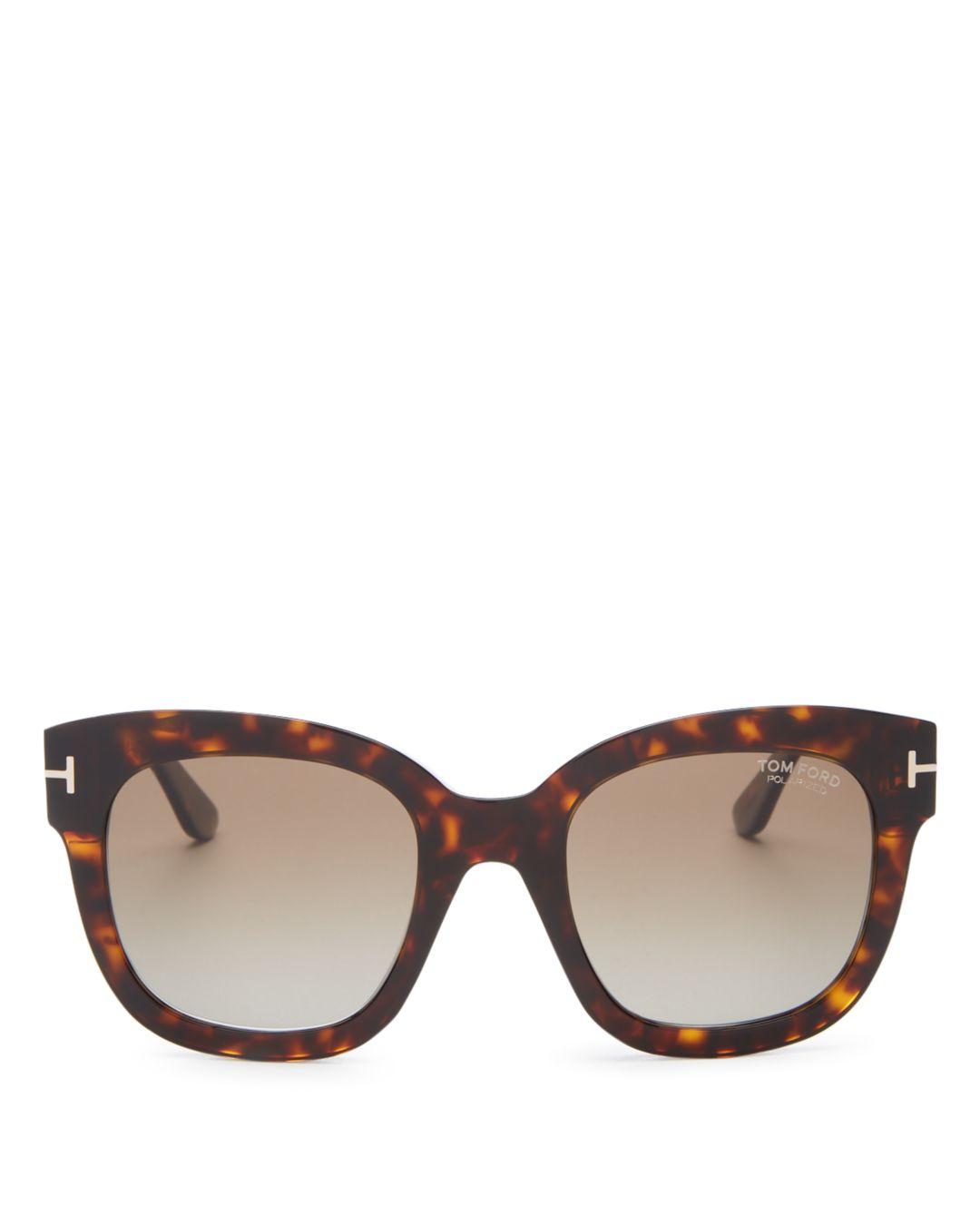 Tom Ford Women's Beatrix Polarized Square Sunglasses in Brown - Lyst