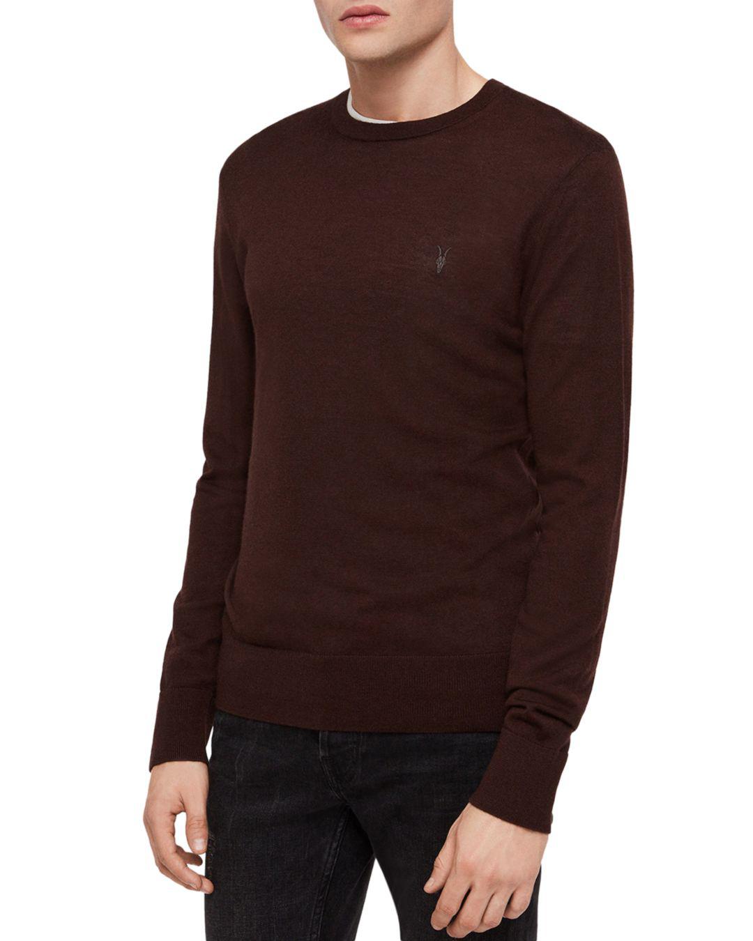 AllSaints Wool Mode Merino Sweater for Men - Lyst